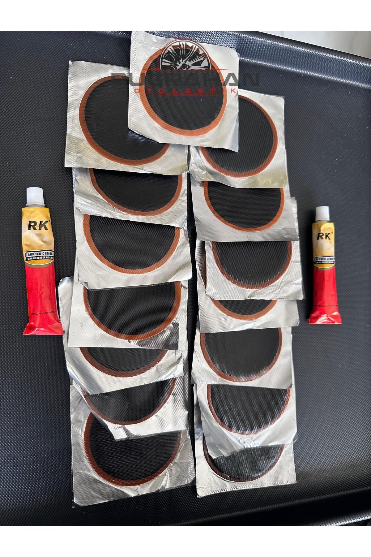 İthal 75 Mm A Kalite İç Lastik ve Dubleks Lastikler için Lastik Yaması 15 Adet + 2 Adet Yama İlacı