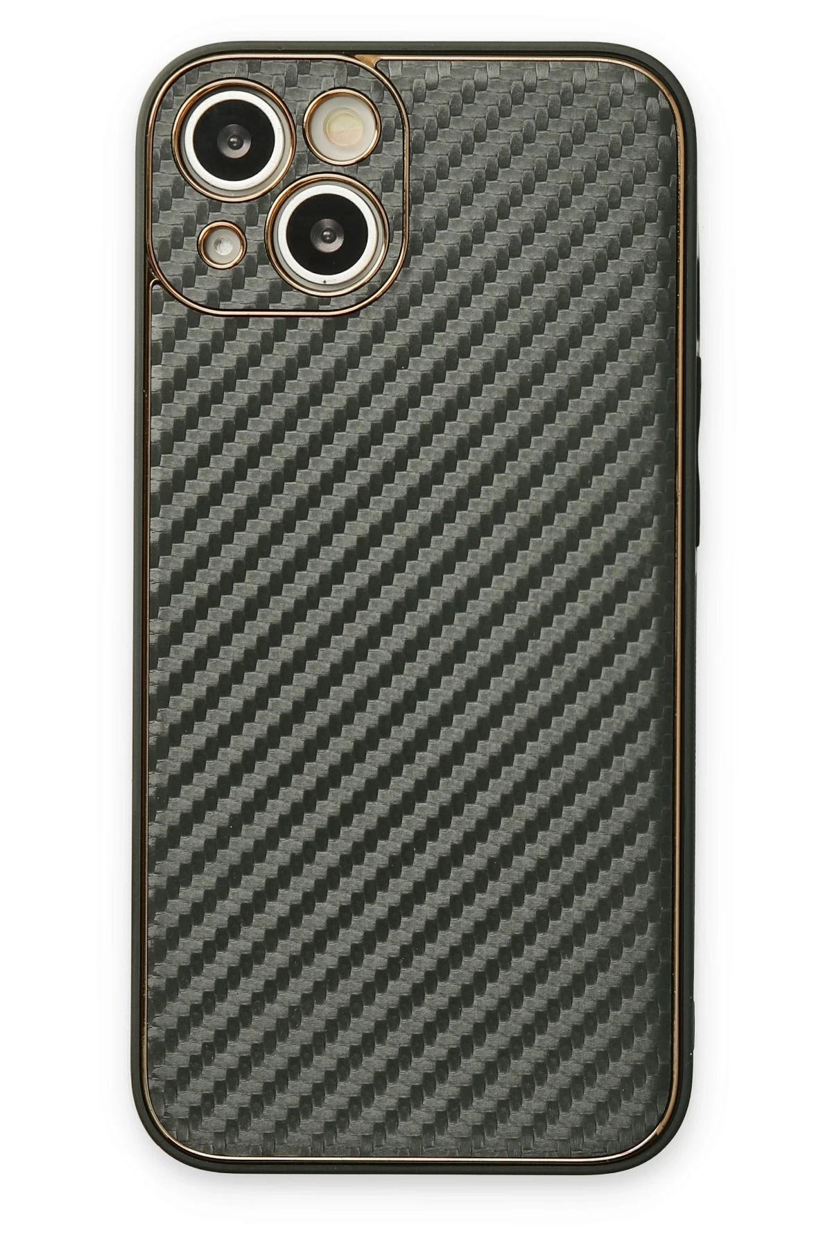 NewFace iPhone 13 Kılıf Coco Karbon Silikon - Füme HNZRN