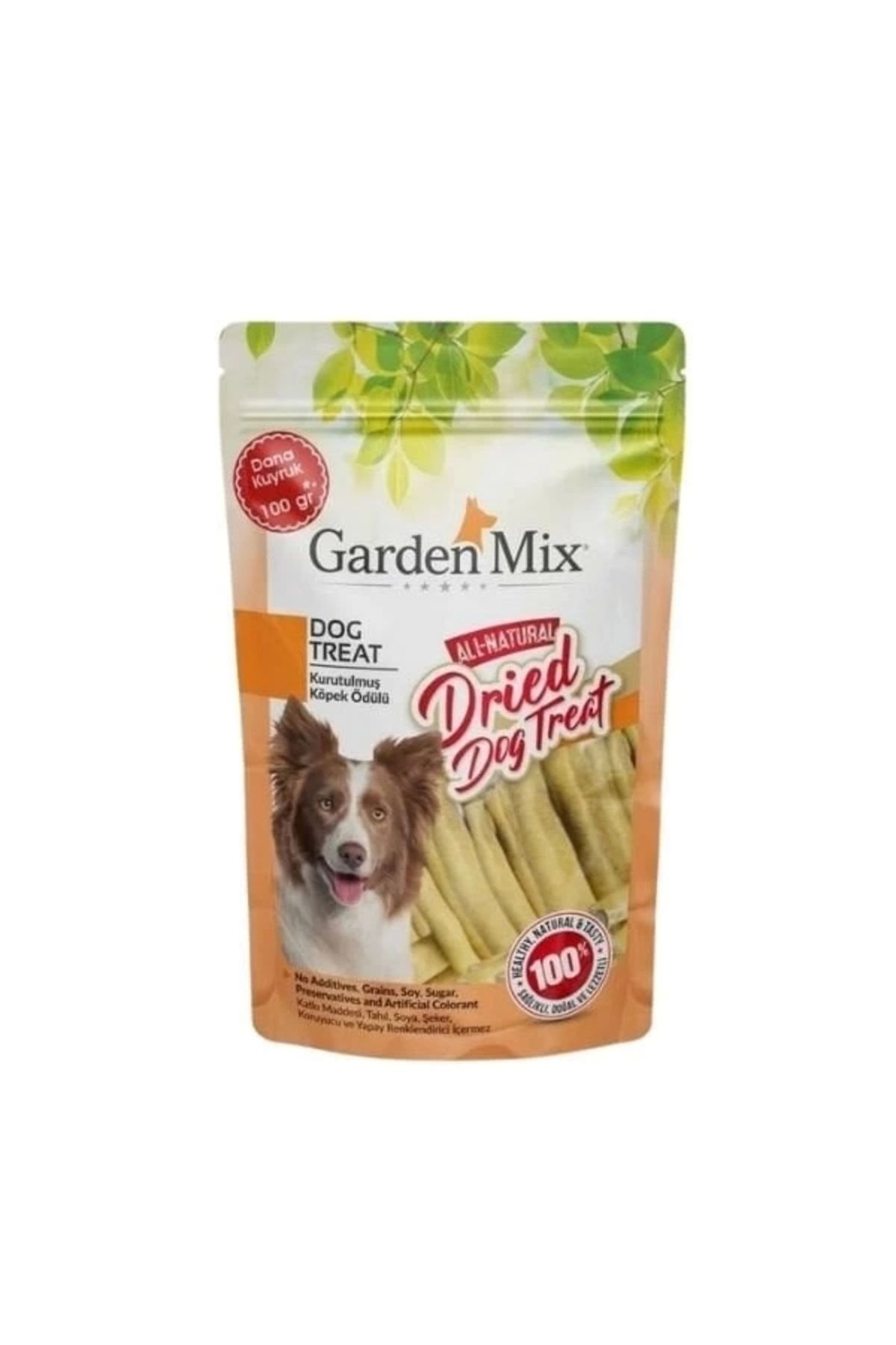YNT İthalat Garden Mix Kurutulmuş Dana Kuyruk Doğal Köpek Ödül Maması 100 Gr