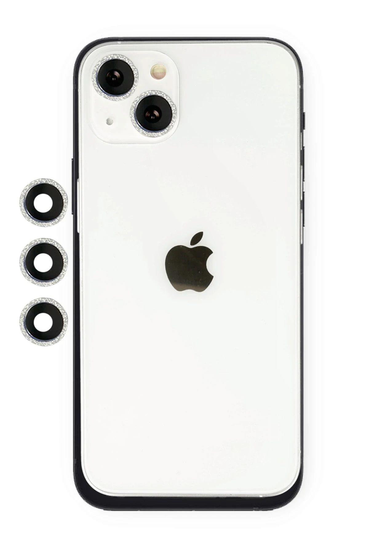 NewFace iPhone 14 Uyumlu  Shine Kamera Lens - Gümüş 1495754709