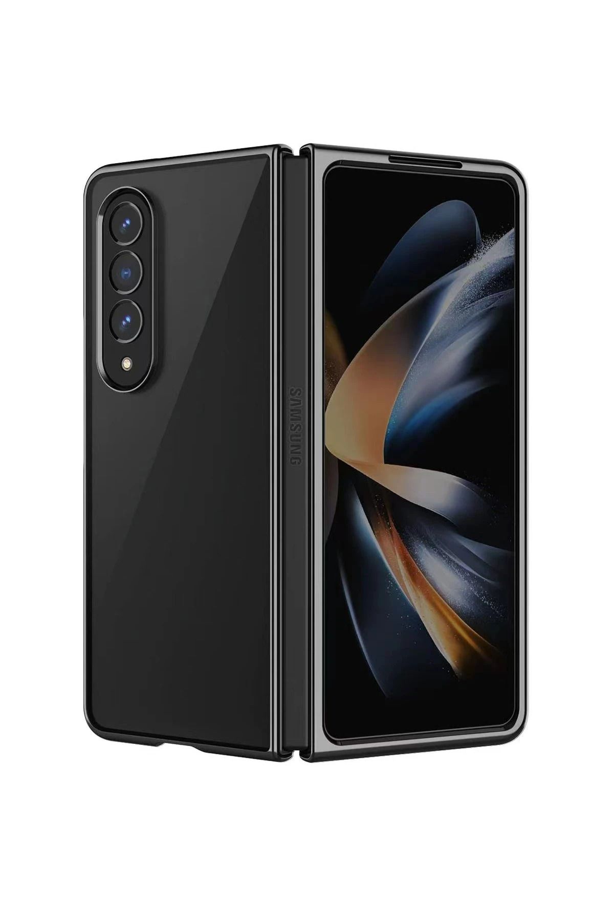 NewFace Samsung Galaxy Z Fold 4 Kılıf Fold Element Kapak - Siyah JOJUA