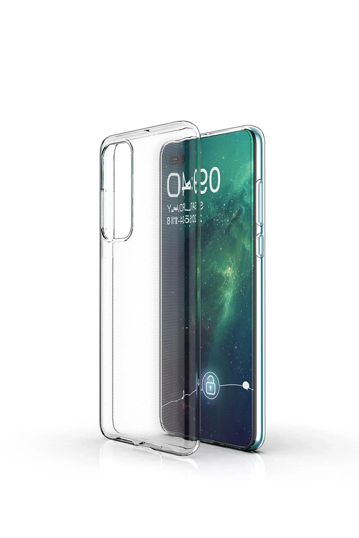 NewFace Huawei P40 Kılıf Lüx Şeffaf Silikon - Şeffaf INSLM