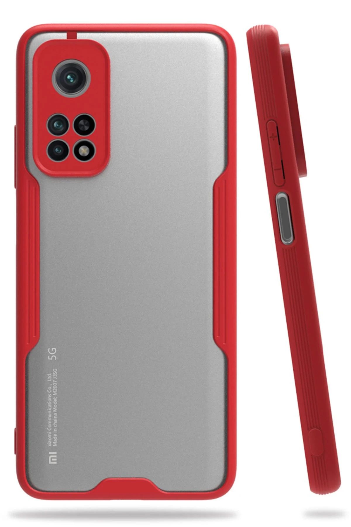 NewFace Xiaomi Mi 10T Pro Kılıf Platin Silikon - Kırmızı DPMAH