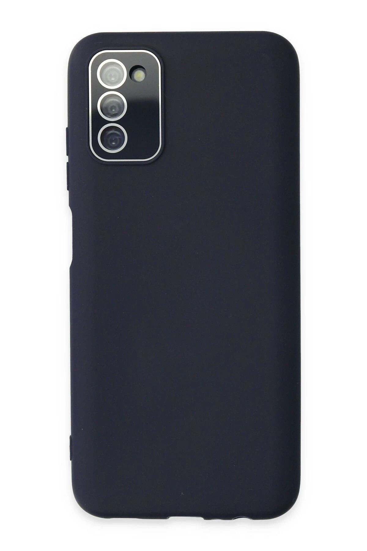 NewFace Samsung Galaxy A03S Kılıf Lansman Glass Kapak - Lacivert INSLM