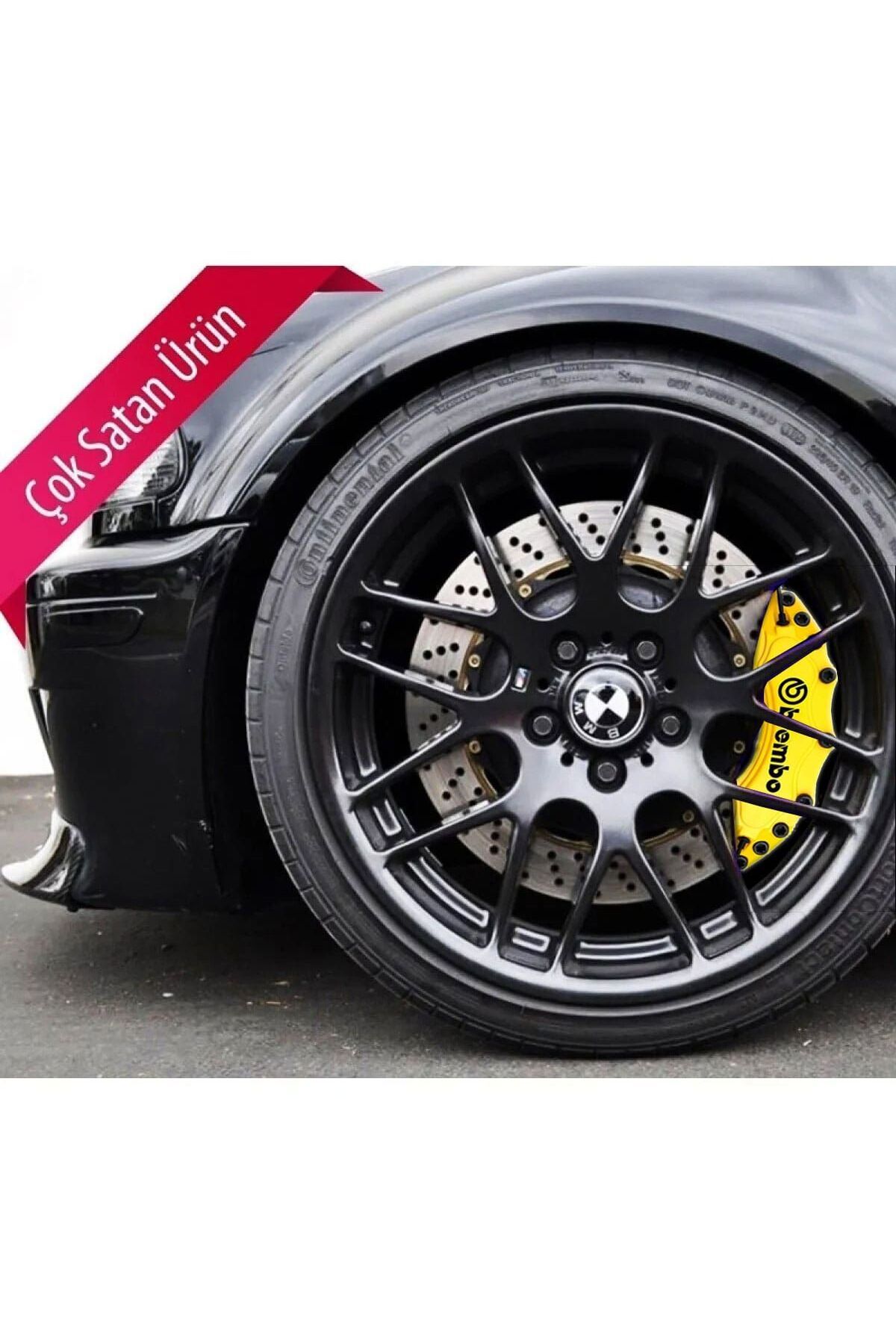 Brembo-Massey-Ferguson Mf 3315 Compatible Yellow Caliper Cover 4 Piece Front Rear Set 1