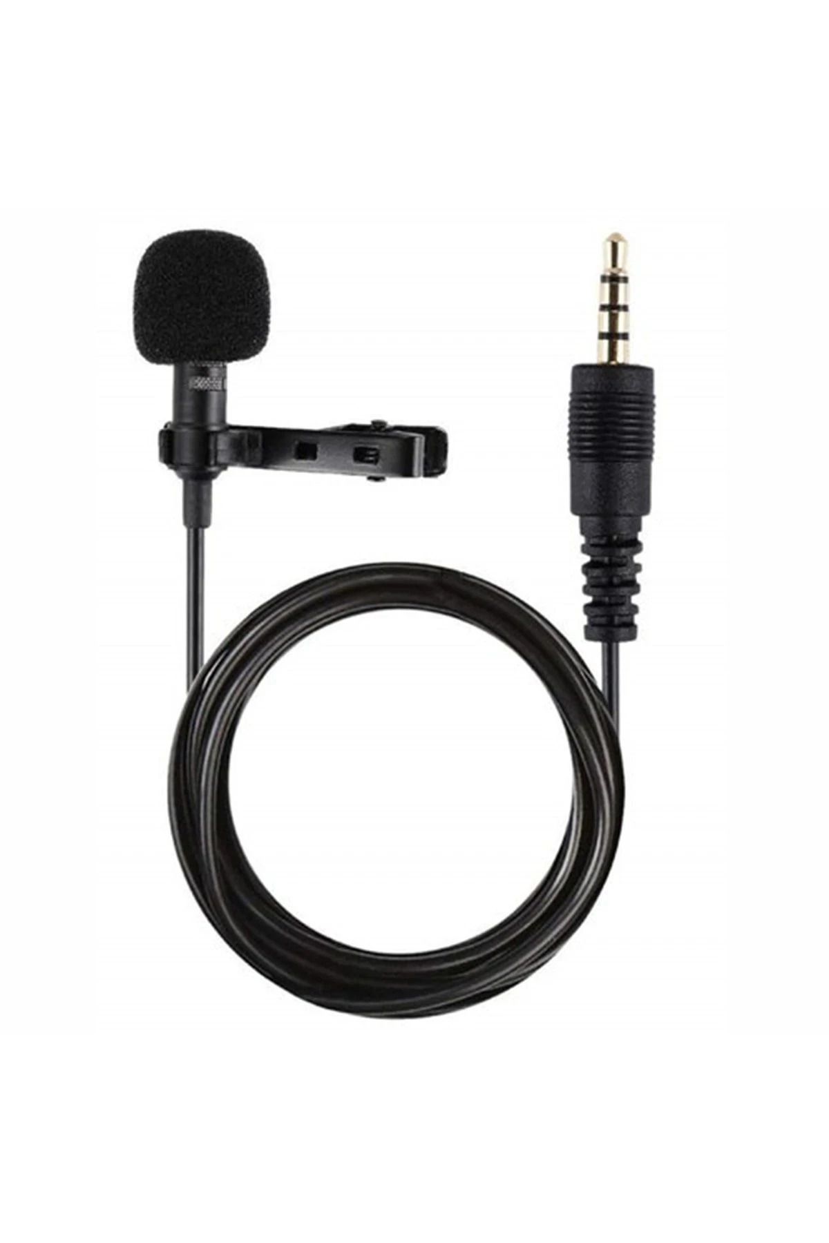 3.5mm Jak 1.5 Metre Double Mikrofon - Siyah HNZRN