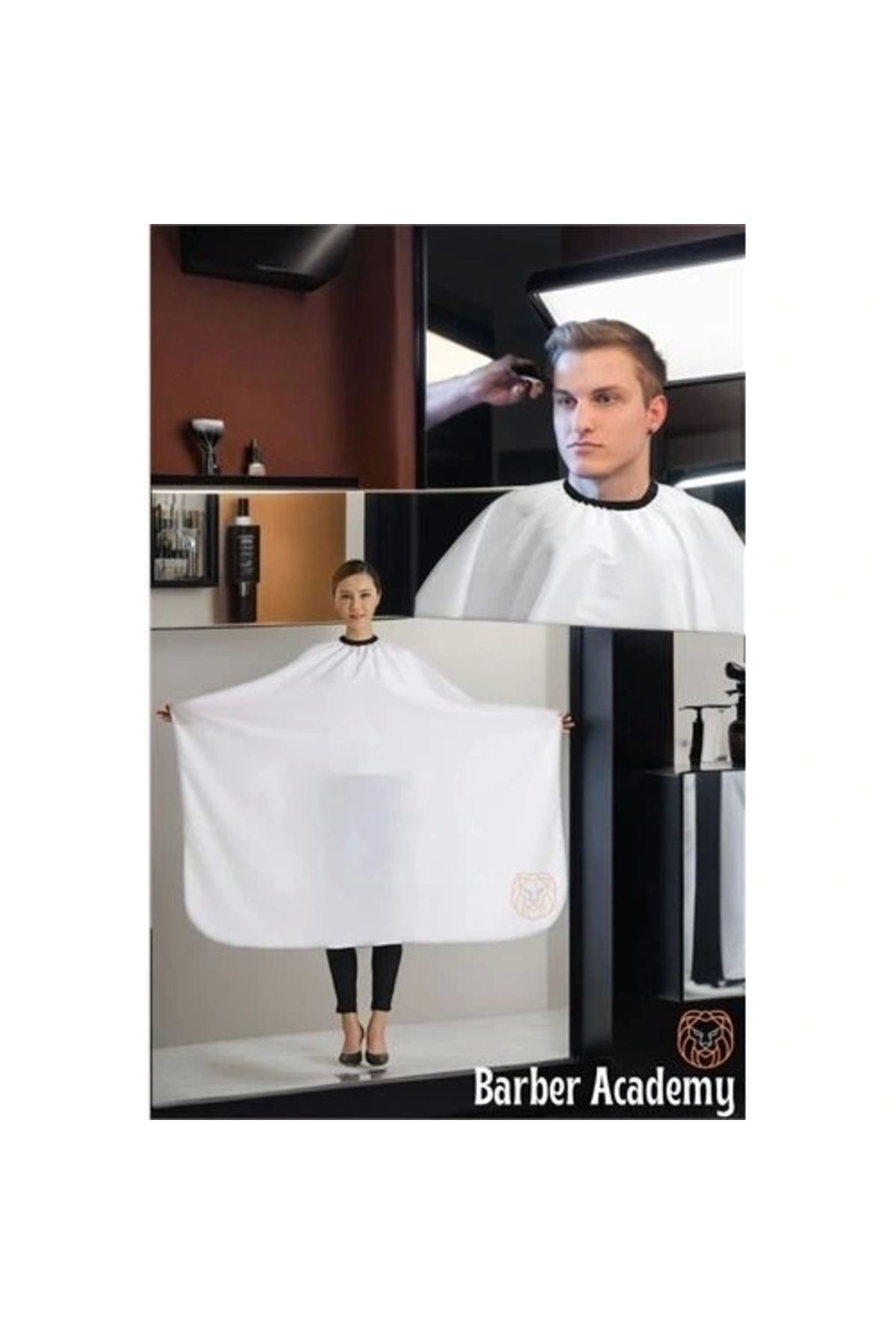 STOREMAX Saç Kesim Önlüğü Unisex Beyaz