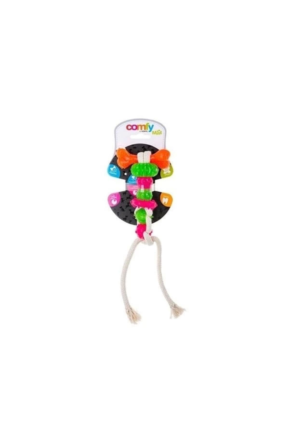 YNT İthalat Aquael Comfy Toy 7 Parçalı Diş Temizleme Plastik Köpek Oyuncağı