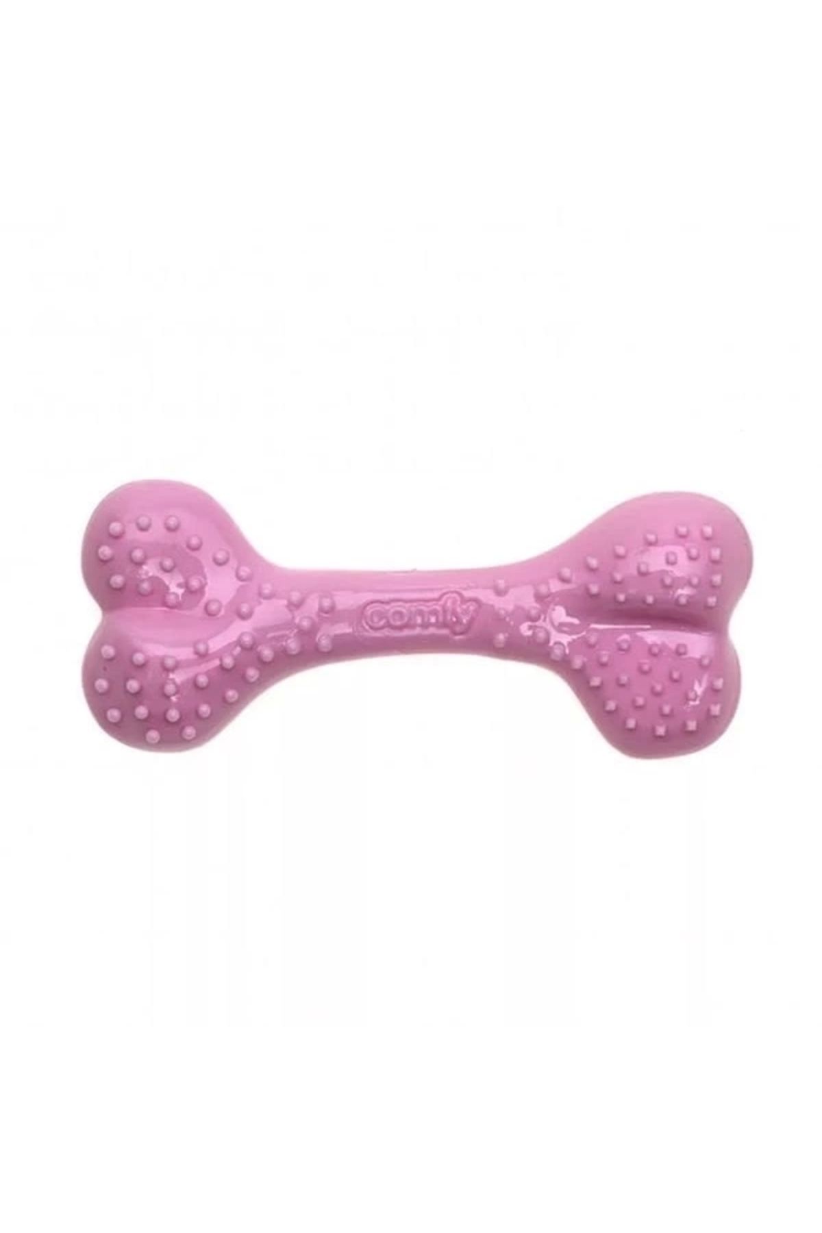 YNT İthalat Aquael Comfy Toy Kemik Şeklinde Çilek Aromalı Köpek Oyuncağı Pembe 16.5 Cm