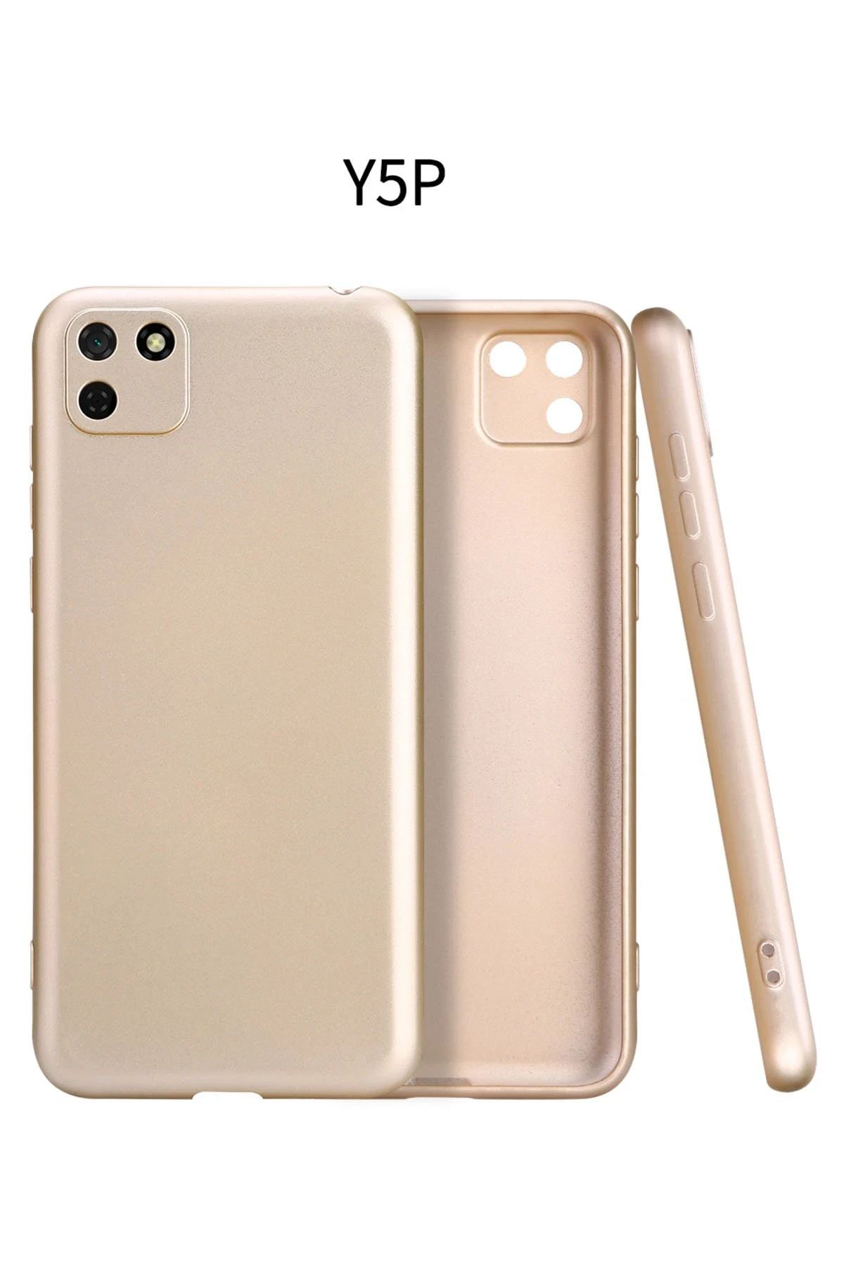 NewFace Huawei Y5P Kılıf First Silikon - Gold YNSMR