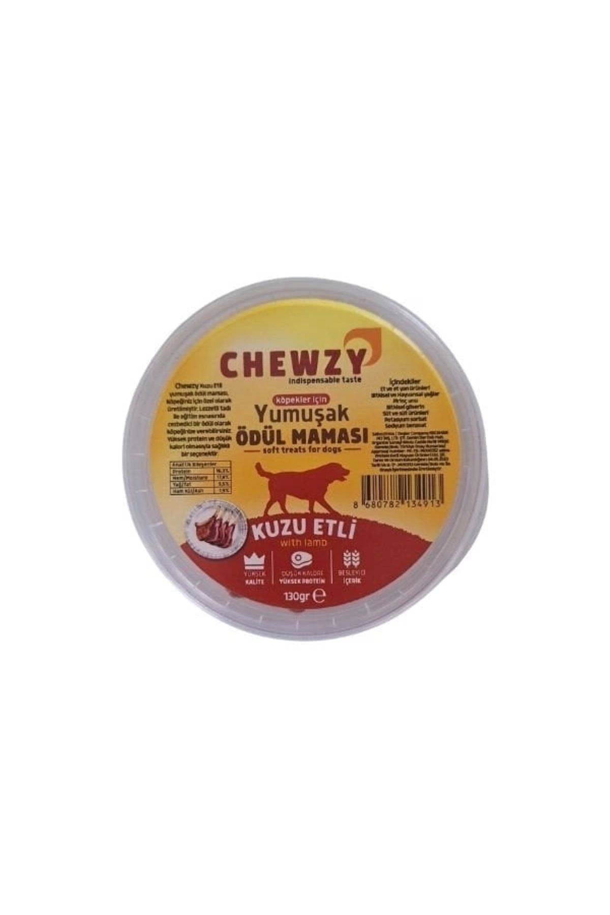 YNT İthalat Chewzy Kuzulu Yumuşak Köpek Ödül Maması 130 Gr