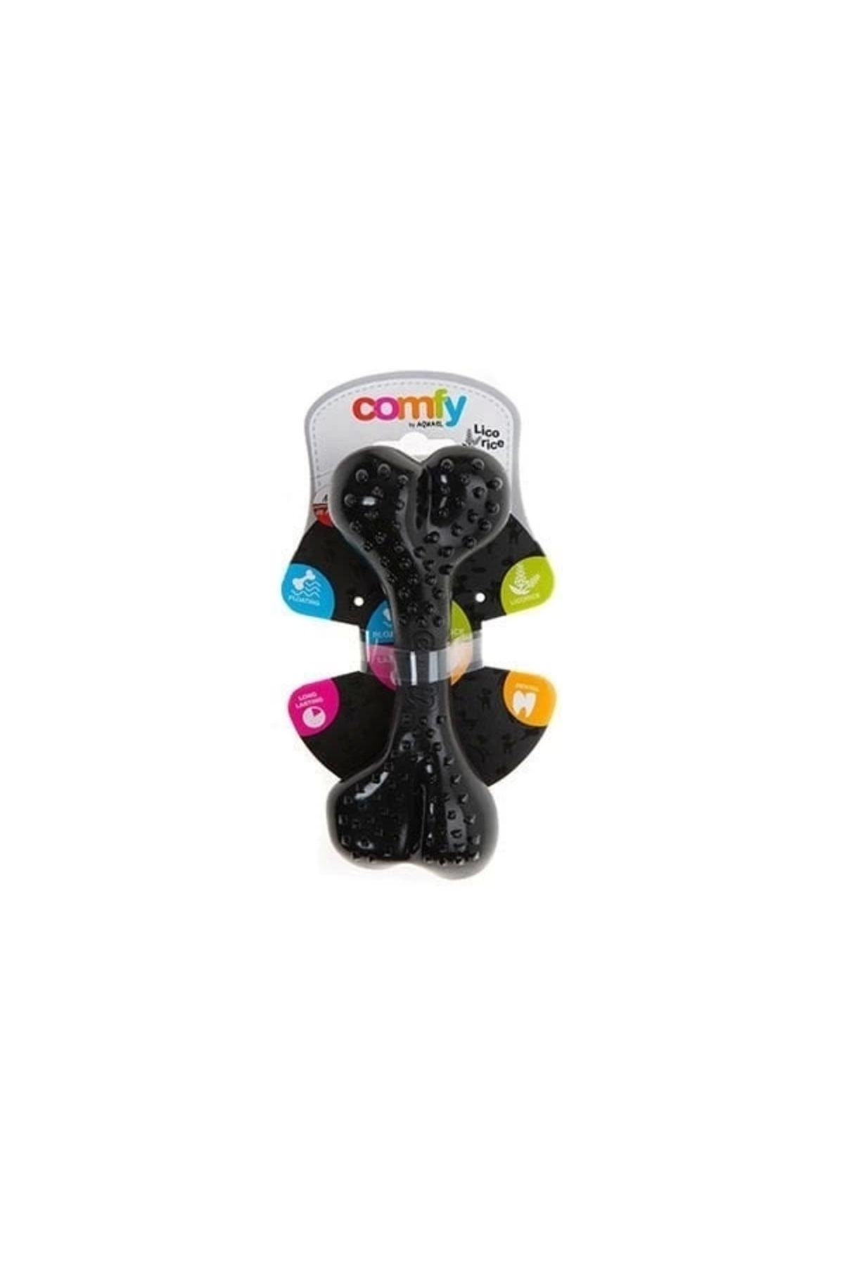 YNT İthalat Aquael Comfy Dental Meyan Köklü Köpek Kemik Oyuncağı Siyah 12.5 Cm