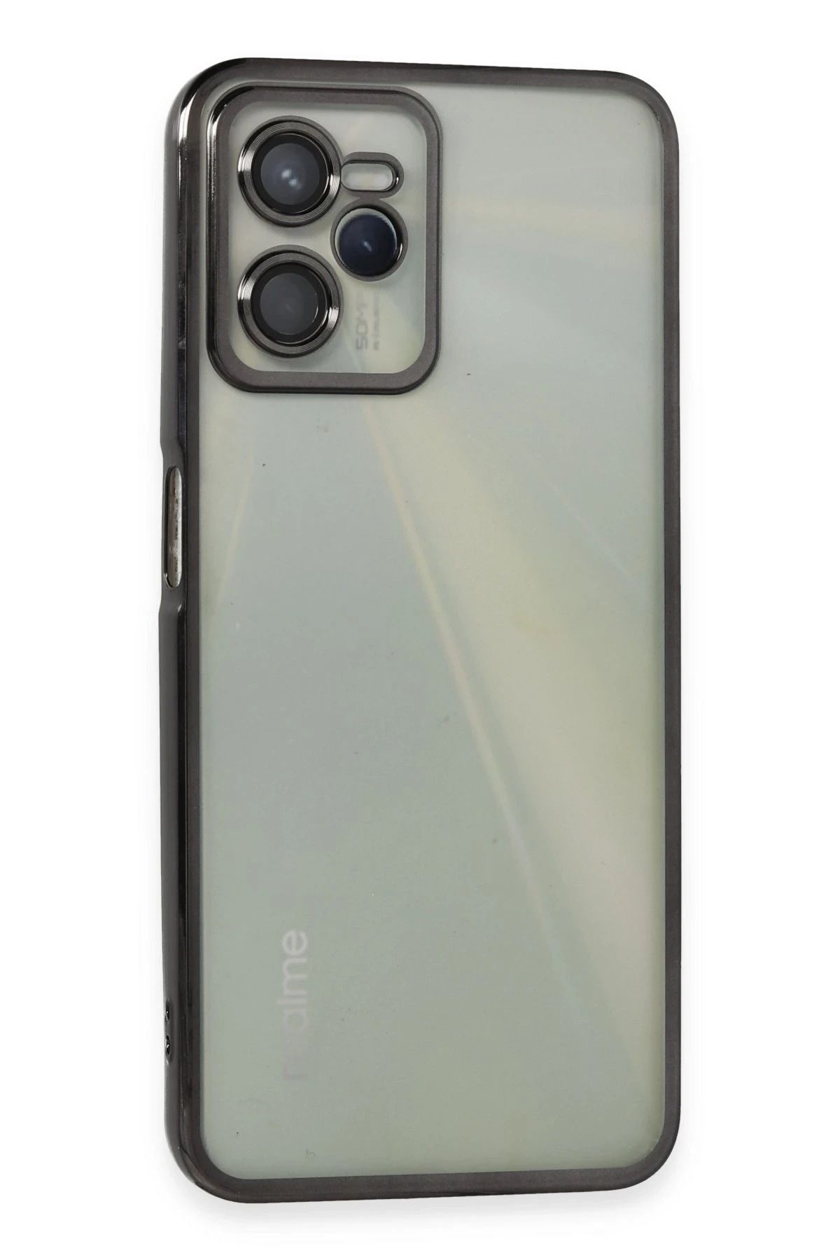 NewFace Realme C35 Kılıf Lensli Silikon - Siyah YNSMR