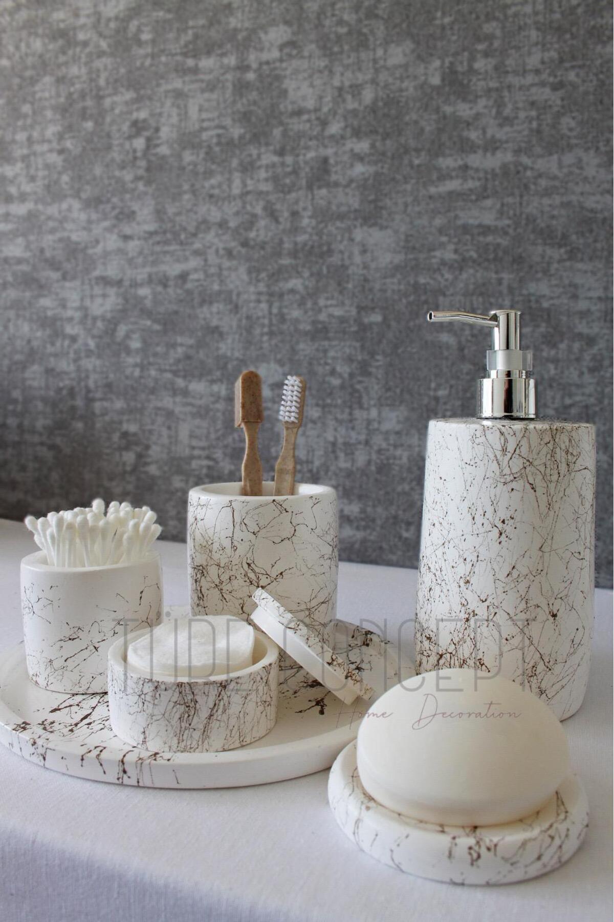 Ture Concept-Gold Patterned Bathroom Set 3