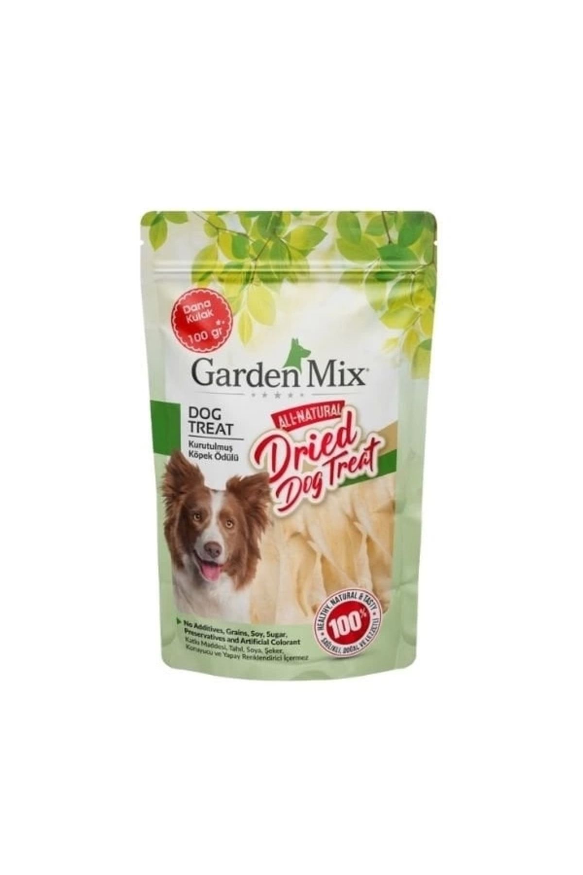 YNT İthalat Garden Mix Kurutulmuş Dana Kulak Köpek Ödül Maması 100 Gr