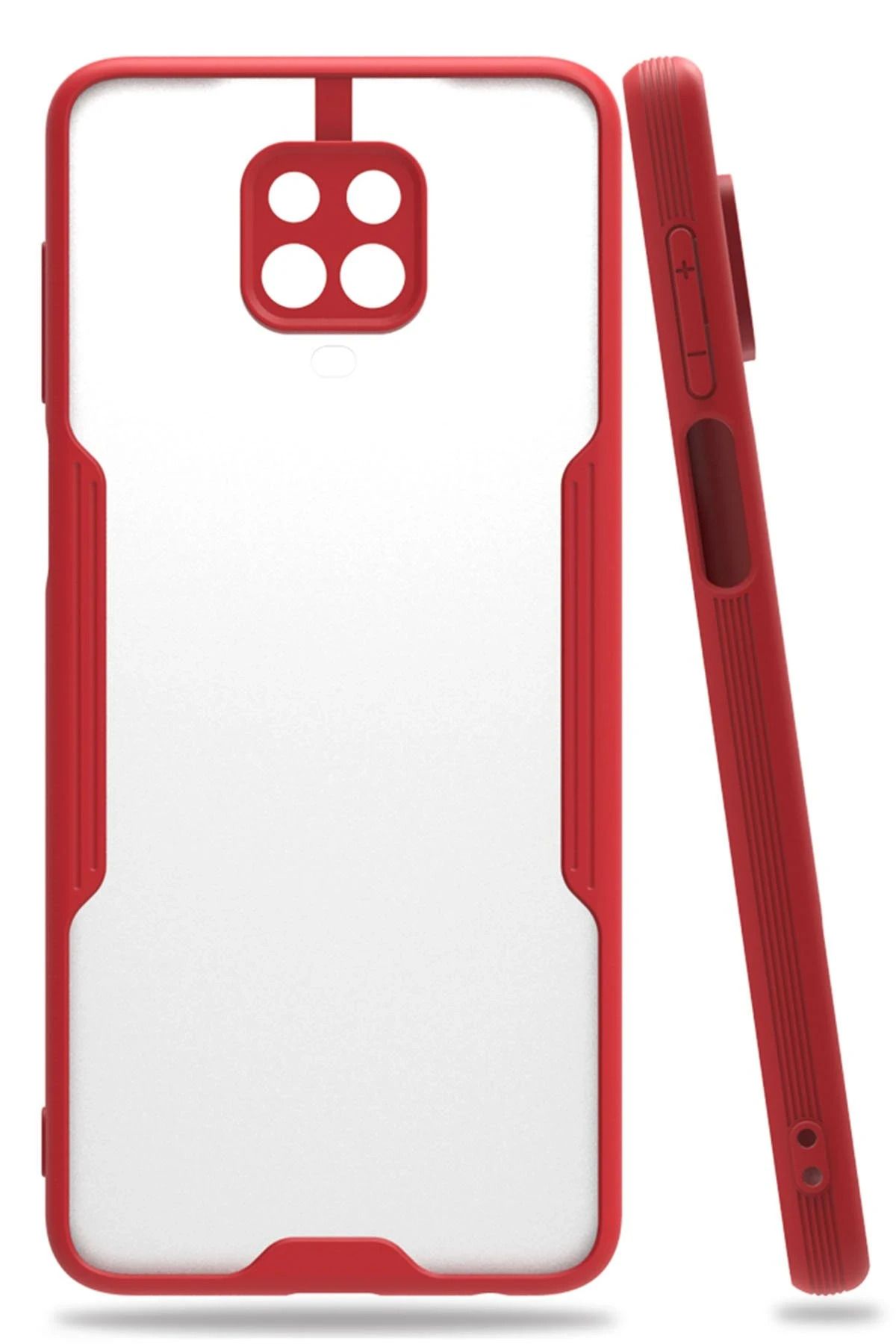 NewFace Xiaomi Redmi Note 9S Kılıf Platin Silikon - Kırmızı MXMPA