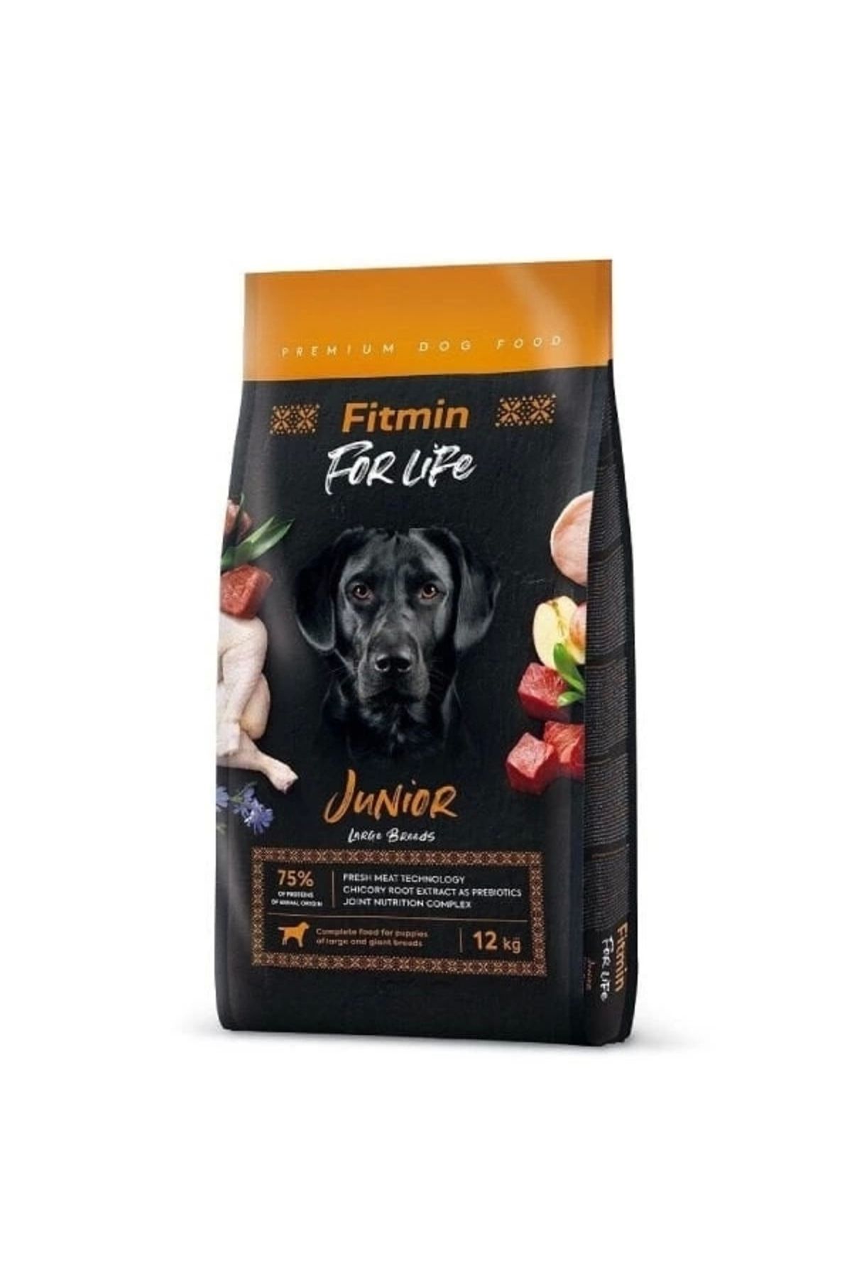 YNT İthalat Fitmin For Life Büyük Irk Kümes Hayvanlı Genç Köpek Maması 12 Kg