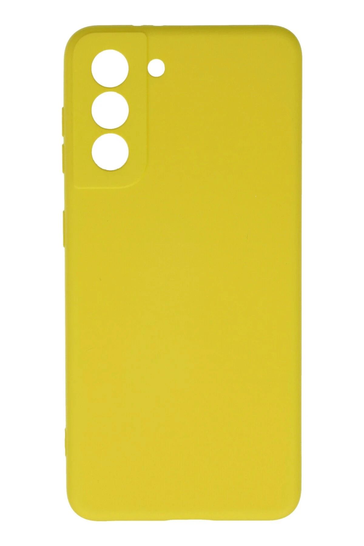 NewFace Galaxy S21 Uyumlu Kılıf Nano içi Kadife Silikon - Sarı HNZRN