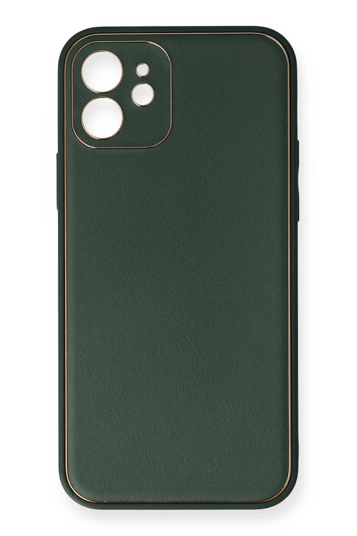 NewFace iPhone 12 Mini Kılıf Coco Deri Silikon Kapak - Yeşil JOJUA