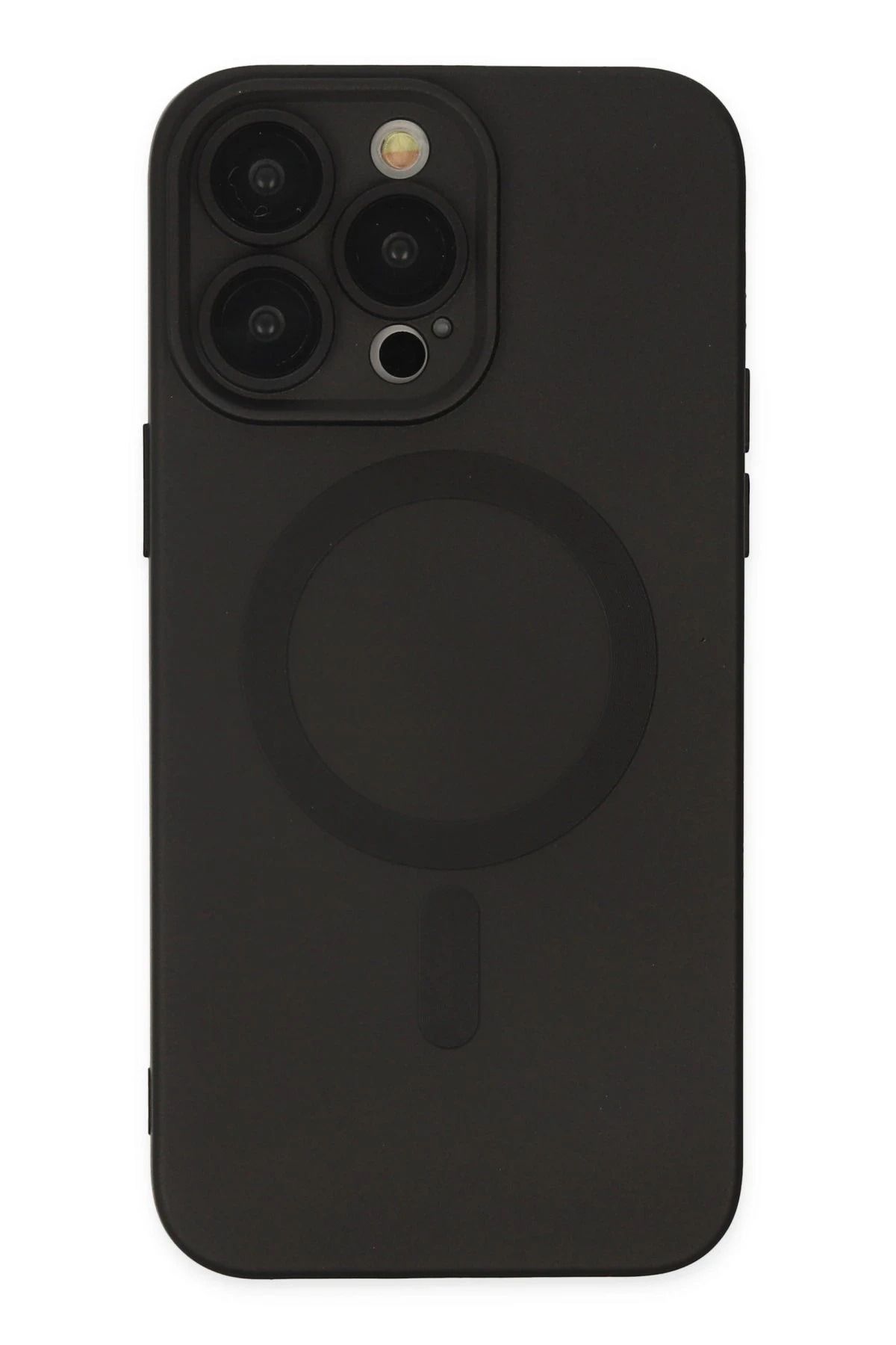 NewFace iPhone 13 Pro Kılıf Moshi Lens Magneticsafe Silikon - Siyah BSTMY
