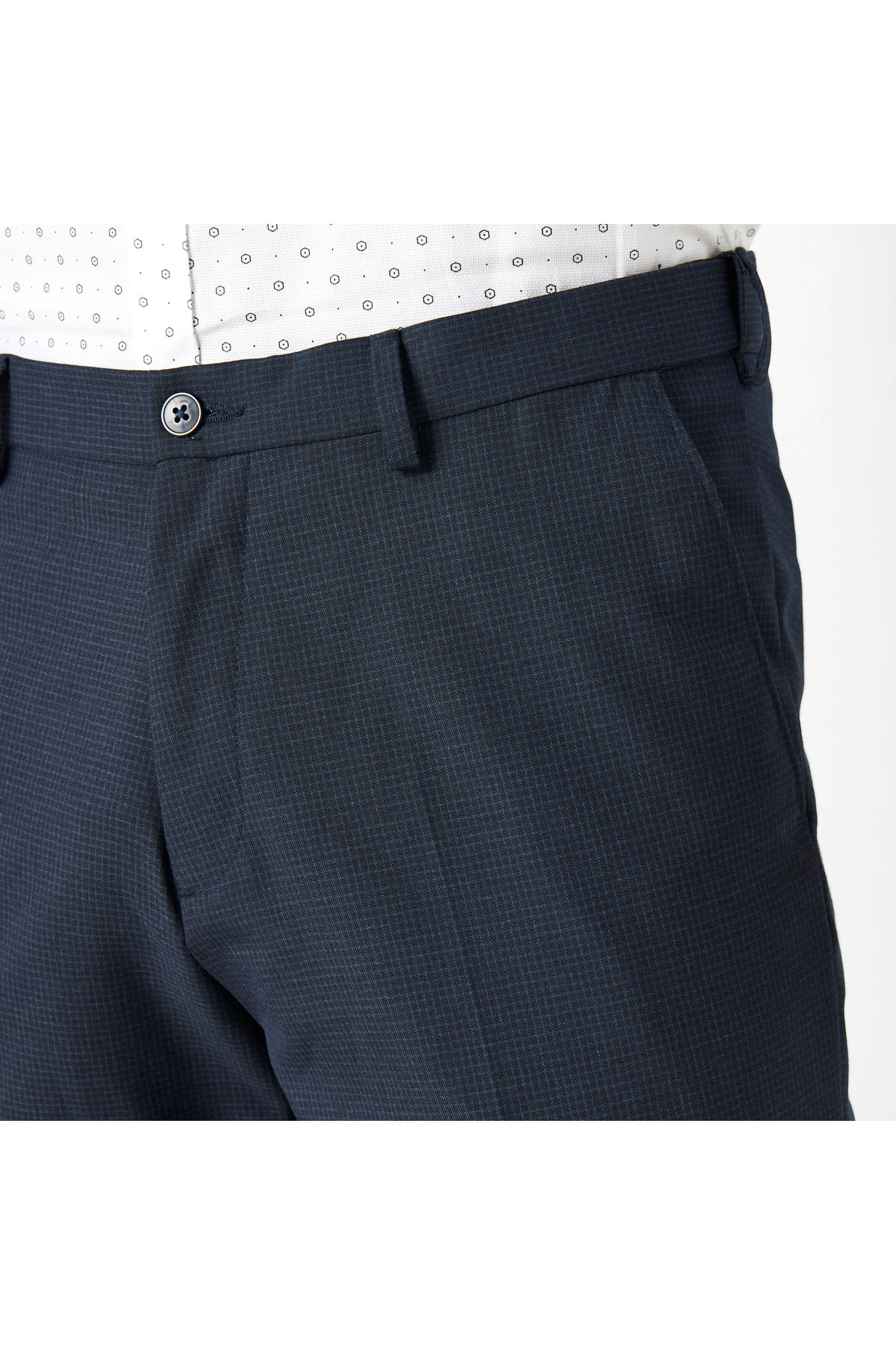 FAV-Textured Formal Trousers with Pockets 4