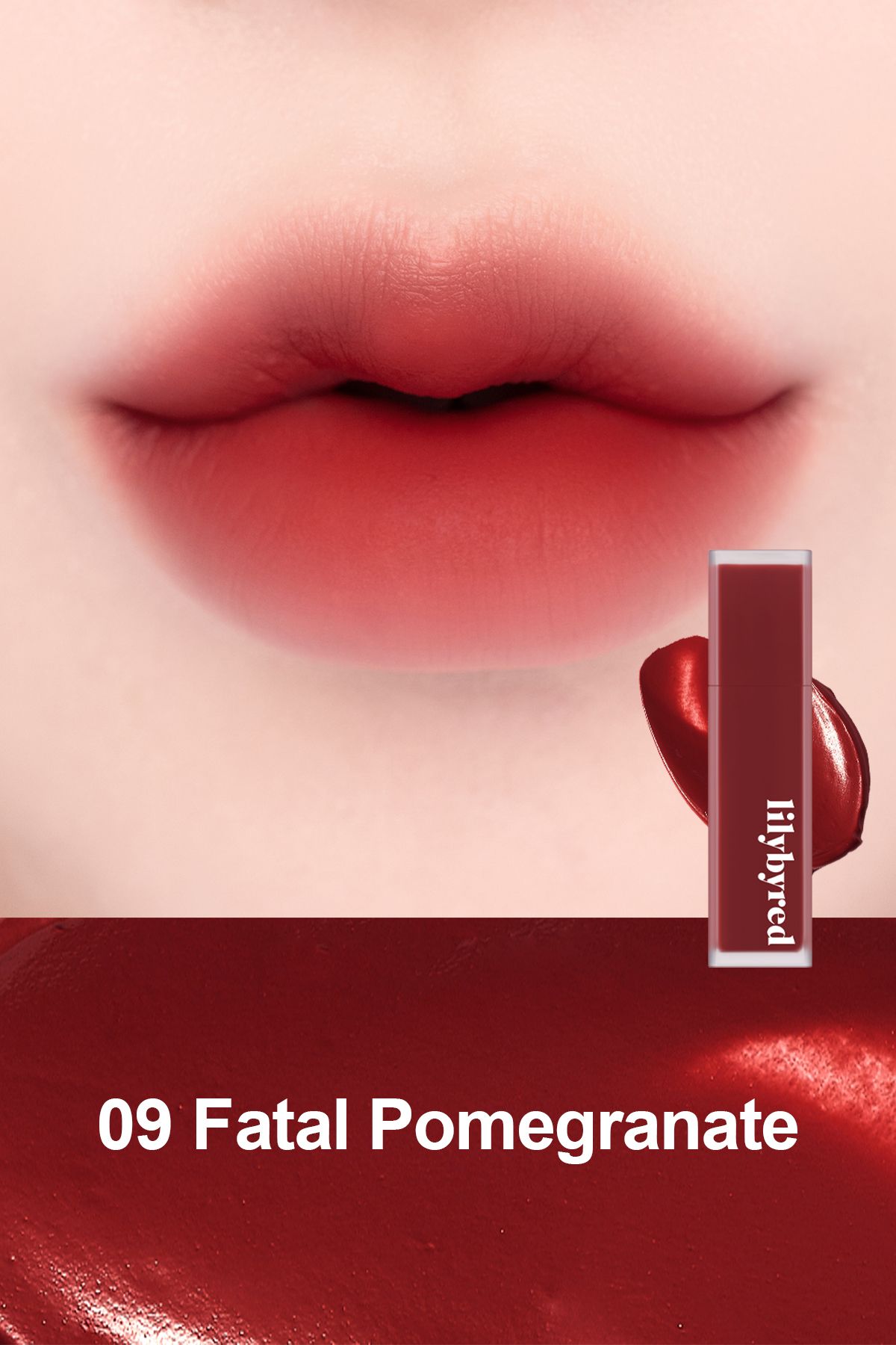 lilybyred Mood Liar Velvet Tint / Kadife Bitişli Mat Tint - 09 Fatal Pomegranate