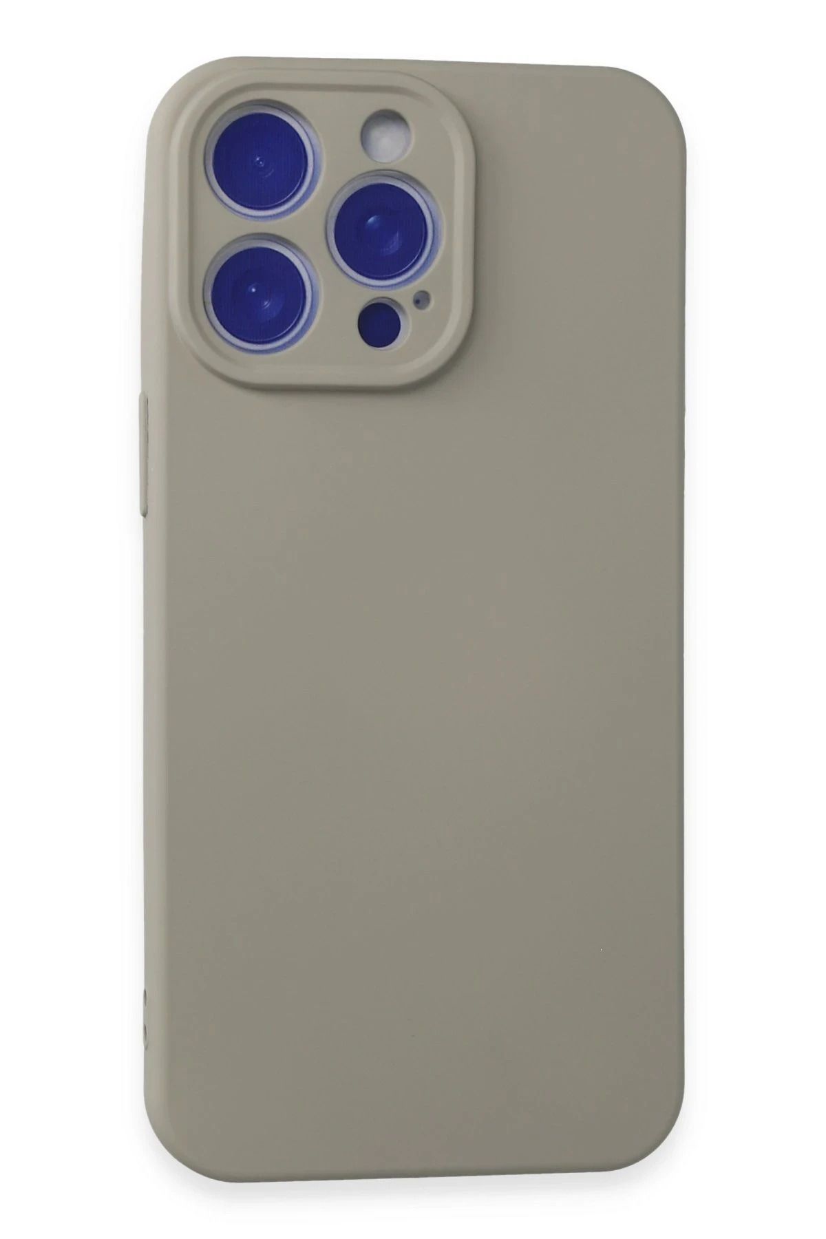 NewFace iPhone 15 Pro Max Kılıf Nano içi Kadife Silikon - Titan Gri INSLM