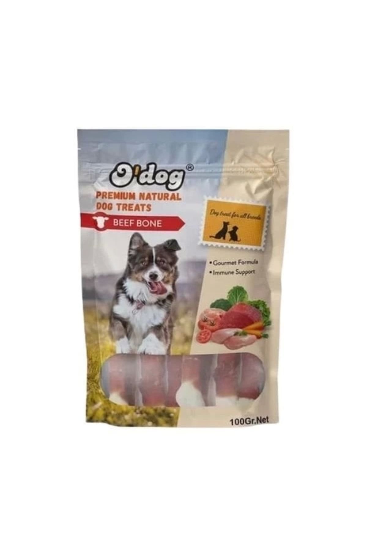 YNT İthalat O Dog Dana Etli Sargılı Kemik Köpek Ödül Maması 100 Gr