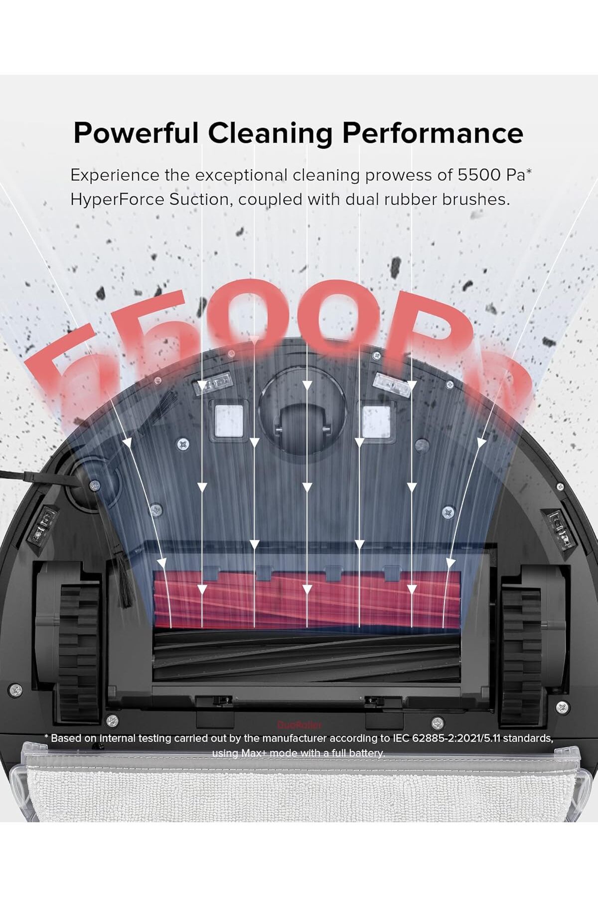 Roborock-Q5 Pro+ Robot Vacuum and Mop, Self-Emptying, 5500 Pa Max Suction, DuoRoller Brush 3