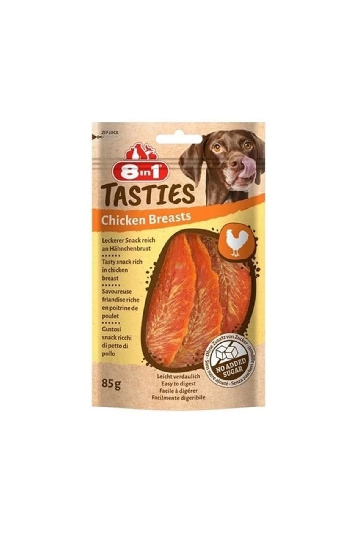 YNT İthalat 8in1 Tasties Chicken Breasts Tavuk Göğsü Köpek Ödül Maması 85 Gr