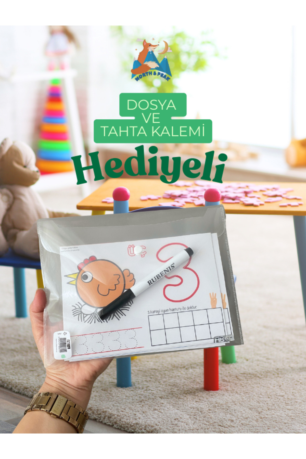 North And Peak Yaz-sil Rakam Oyun Hamuru Matı | 1-10 Arası Sayılar Ve Alıştırma Seti (A5 - LAMİNELİ) Kalem Hediyeli fotoğrafı 2 (önizleme)