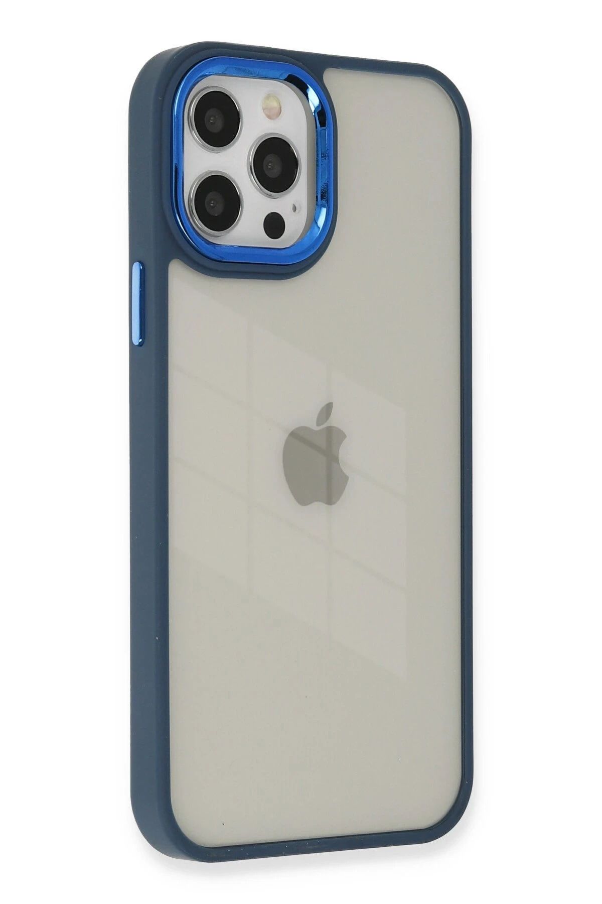 NewFace iPhone 12 Pro Max Kılıf Dora Kapak - Mavi FERRG