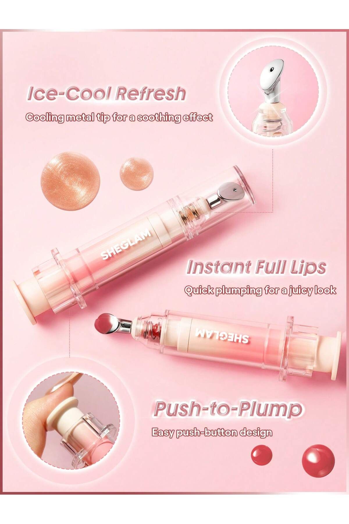SHEGLAM Booster Shine Plumping Lip Gloss