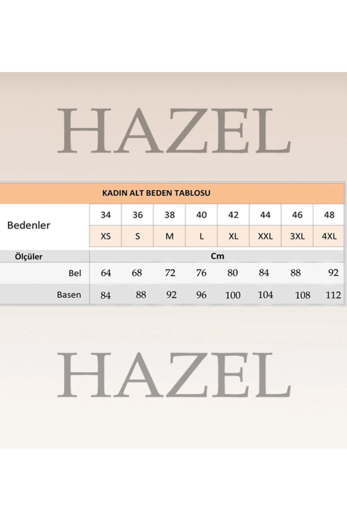 Hazel  Kadın Antrasit Yüksek Bel Cırtlı Palazzo Pantolon - Görsel 6