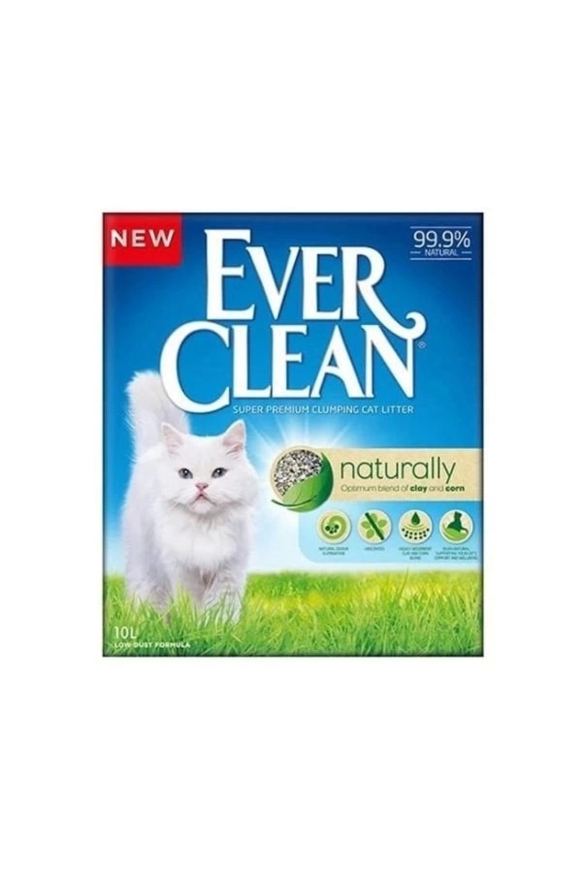 YNT İthalat Ever Clean Naturally Parfümsüz Topaklanan Doğal Kedi Kumu 10 Lt