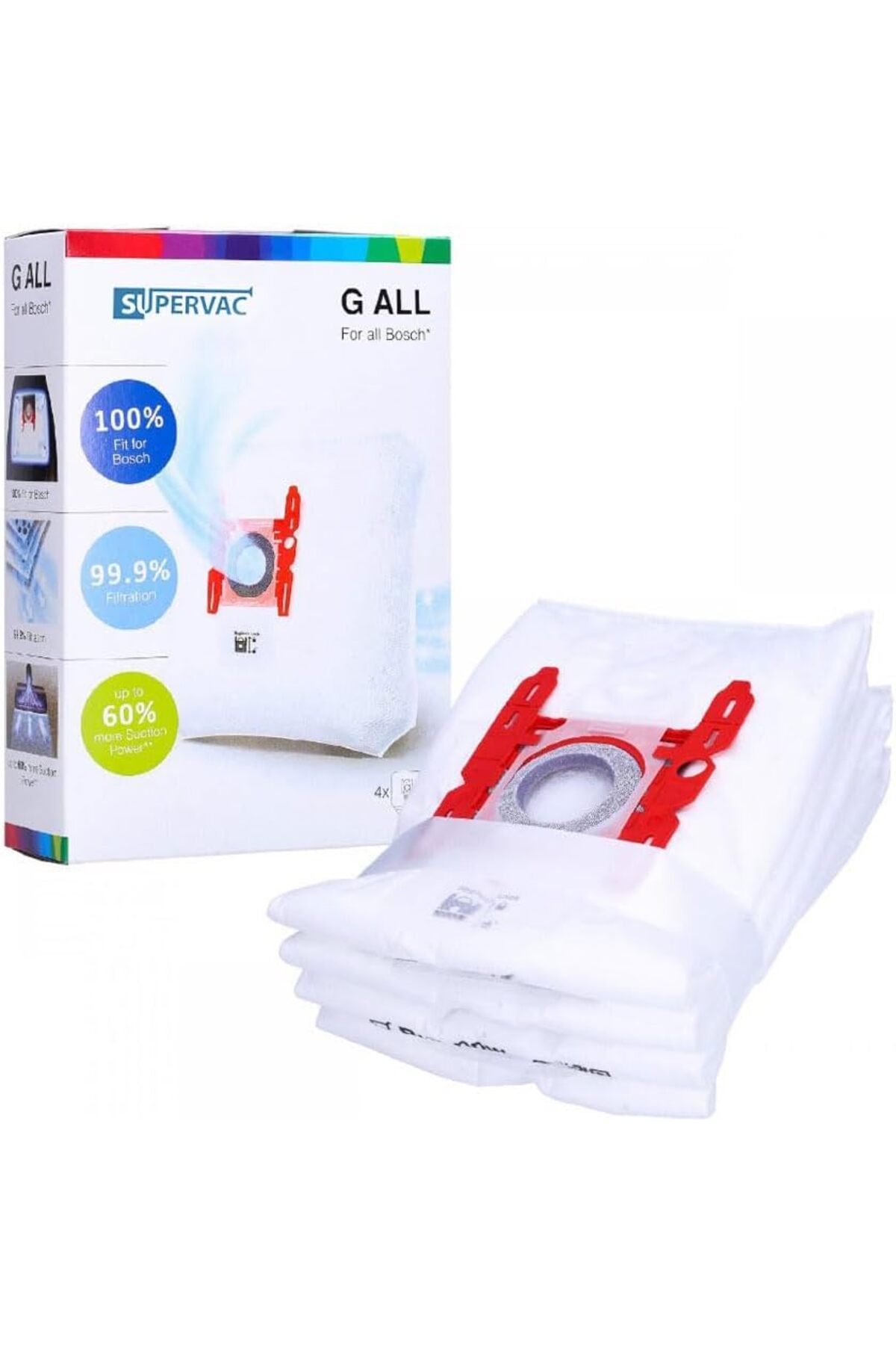 LUXE GAll Serisi Süpürge Toz Torbası 4lü Paket Bosch Siemens Profilo ile Uyumlu LXSHP 1055529