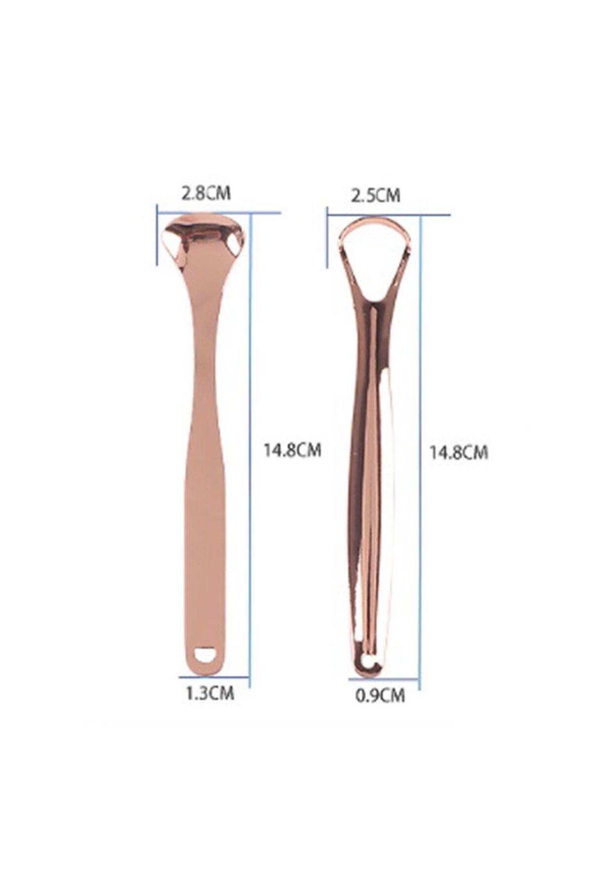 Müstesna-Tongue Cleaning Copper Cleaning Tool Tongue Brush Tongue Spoon Plaque Cleaning Tongue Scraper Cleaner 2