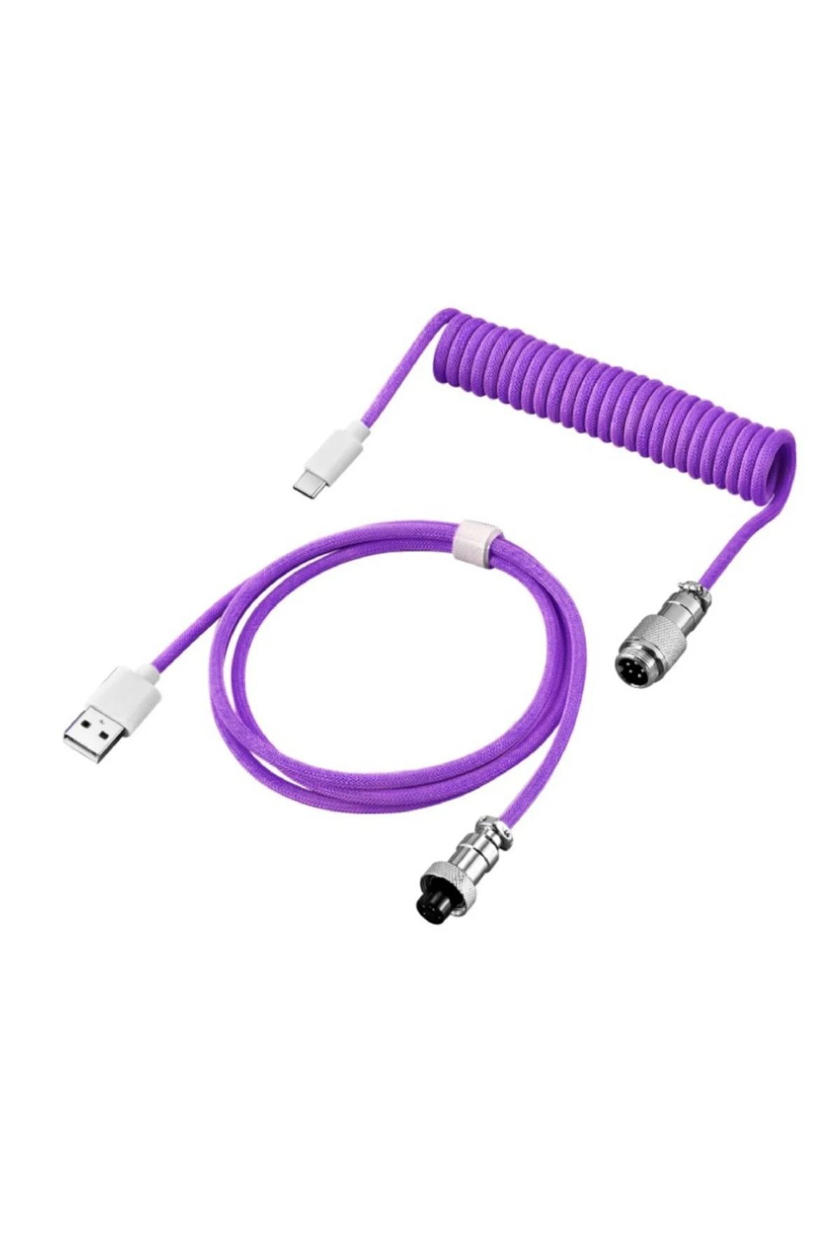 Epomaker Coiled Kablo, Sarmal Kablo, Mekanik Klavye Kablosu, Type C Usb Kablo [Oyuncu Klavyesi Kablosu]