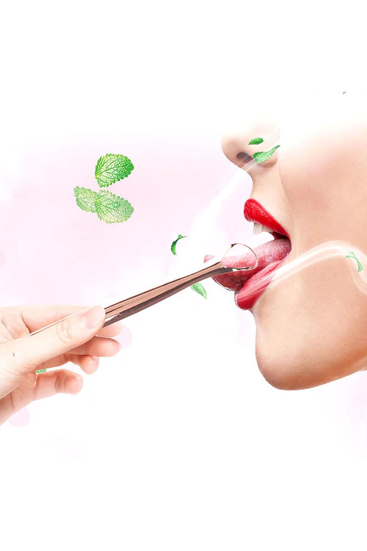 Müstesna-Tongue Cleaning Copper Cleaning Tool Tongue Brush Tongue Spoon Plaque Cleaning Tongue Scraper Cleaner 4