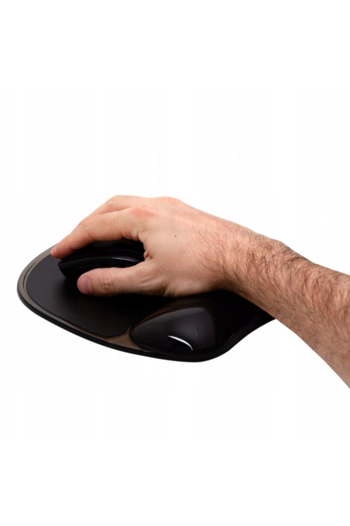 zola-Mousepad, formă ergonomică, silicon și PVC, 23x19,5x2 cm, negru 3