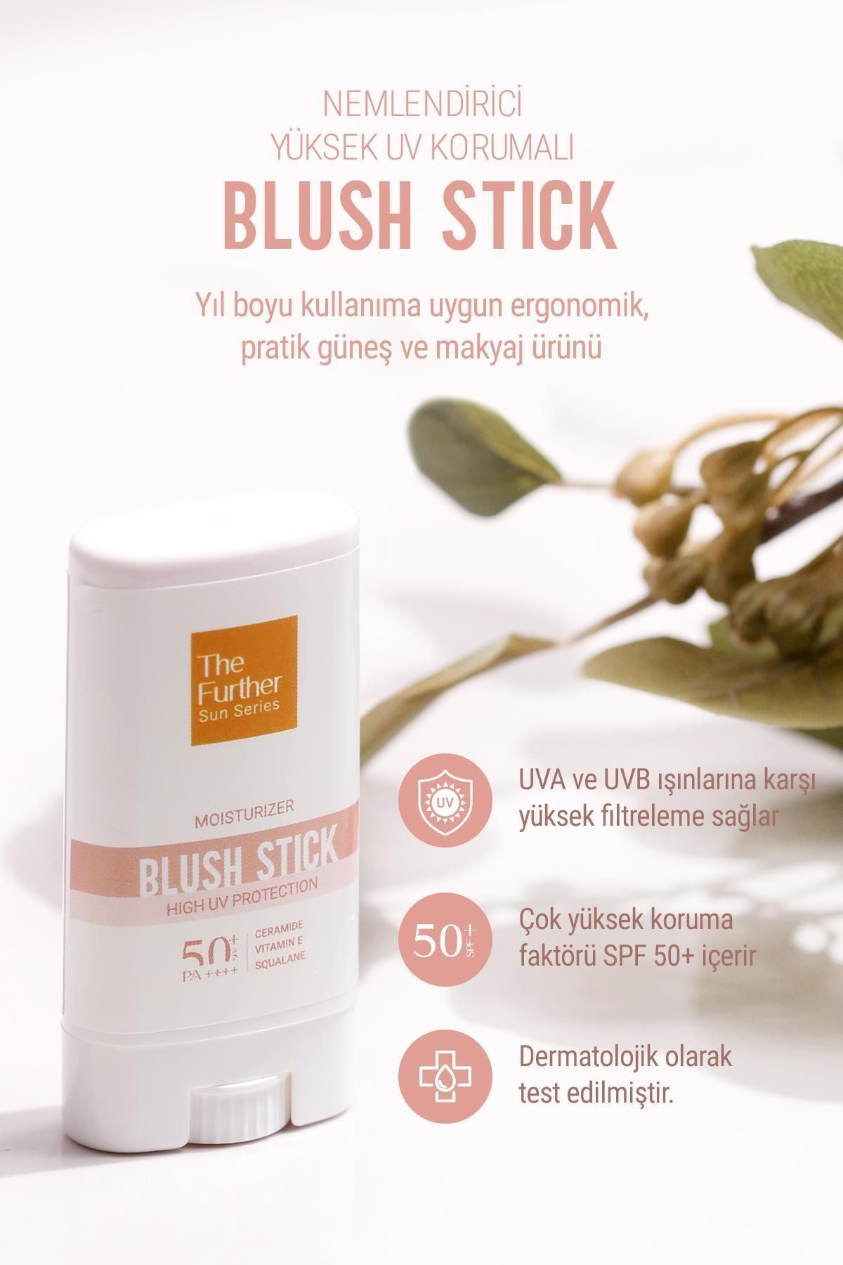 The Further Stick Allık Güneş Kremi SPF50 – Renkli Nemlendirici, Ceramide , Vitamin E & Squalane