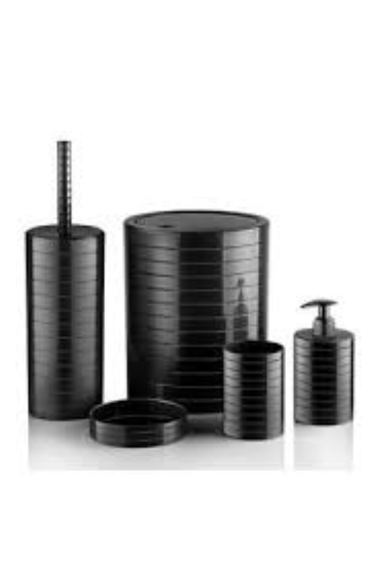 ALKAN PLASTİK 5 PARÇA KALİTELİ PLASTİKTEN BANYO SETİ(ÇÖP KOVASI/TUVALET FIRÇASI/SIVI-KATI SABUNLUK/DİŞ FIRÇALIĞI)
