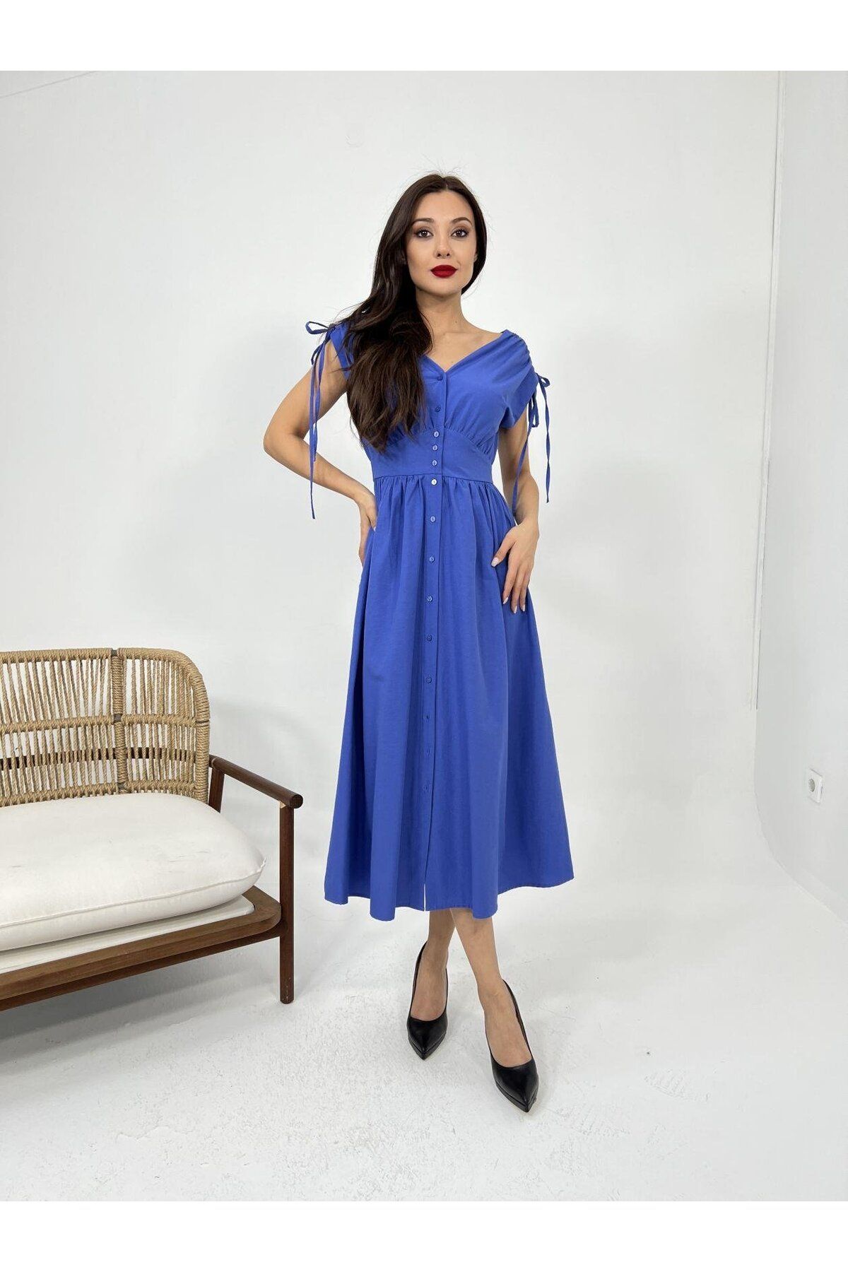 velmorafashion 5486 ELBİSE-MOR