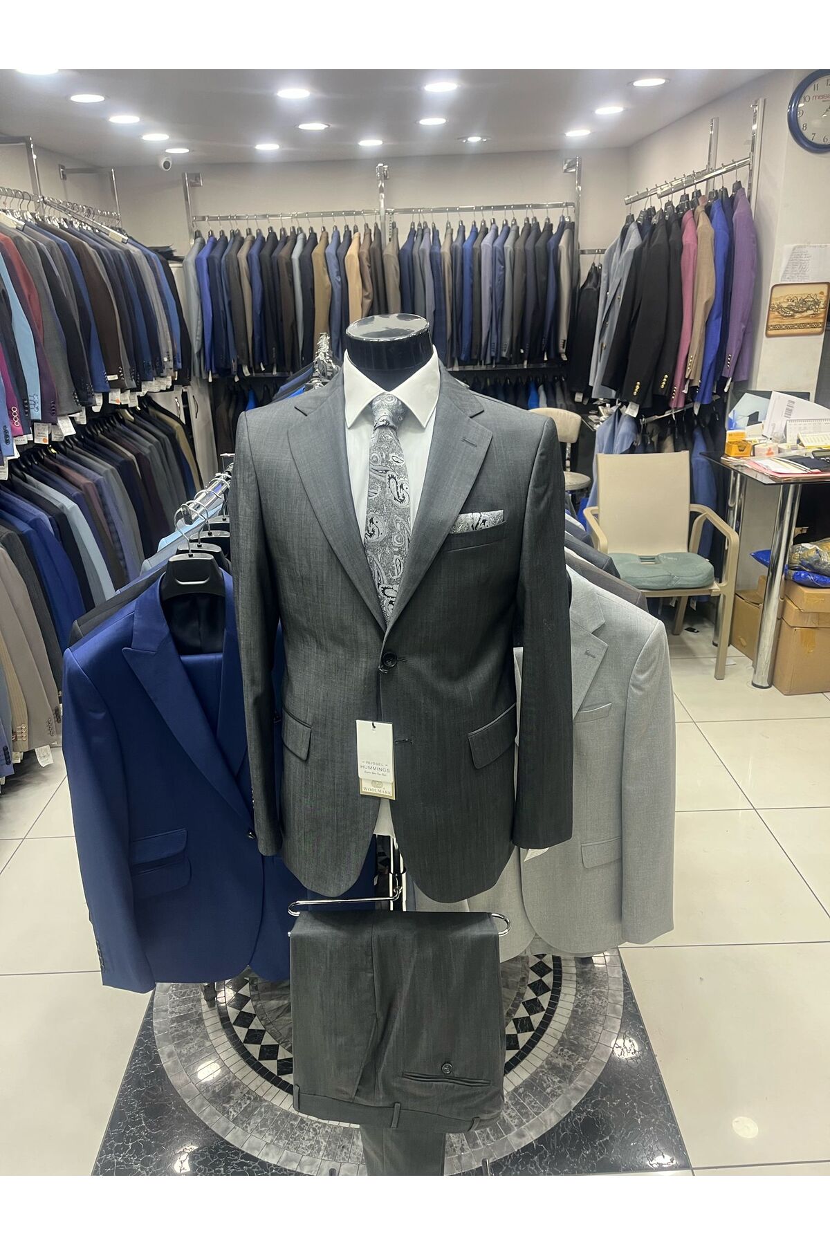 MOHER WOOL Dark Cut Suit — خاکستری sz12 — تصویر 4 از 5