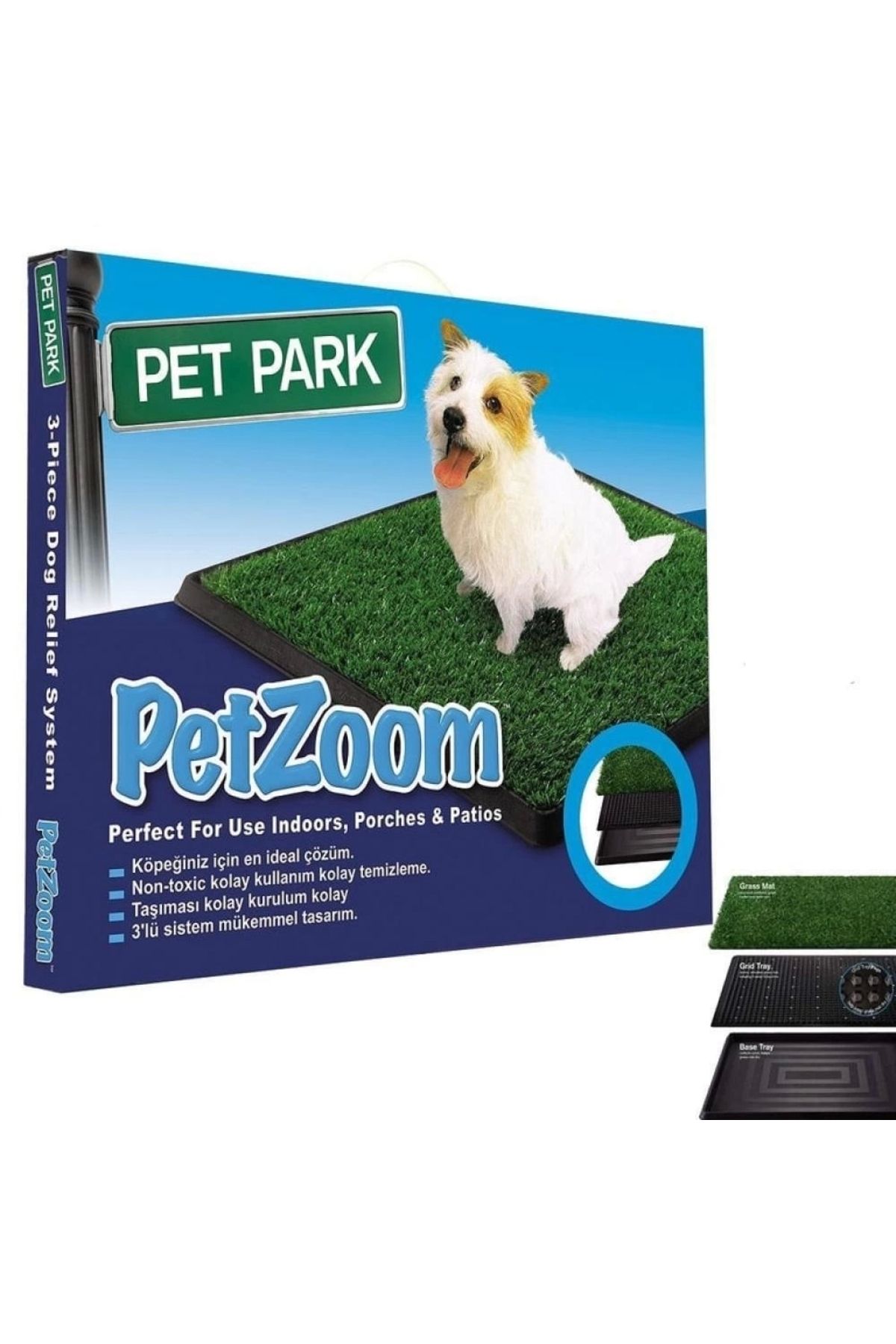 YNT İthalat Pet Park Köpek Tuvaleti 64 Cm X 51cm X 3.8 Cm