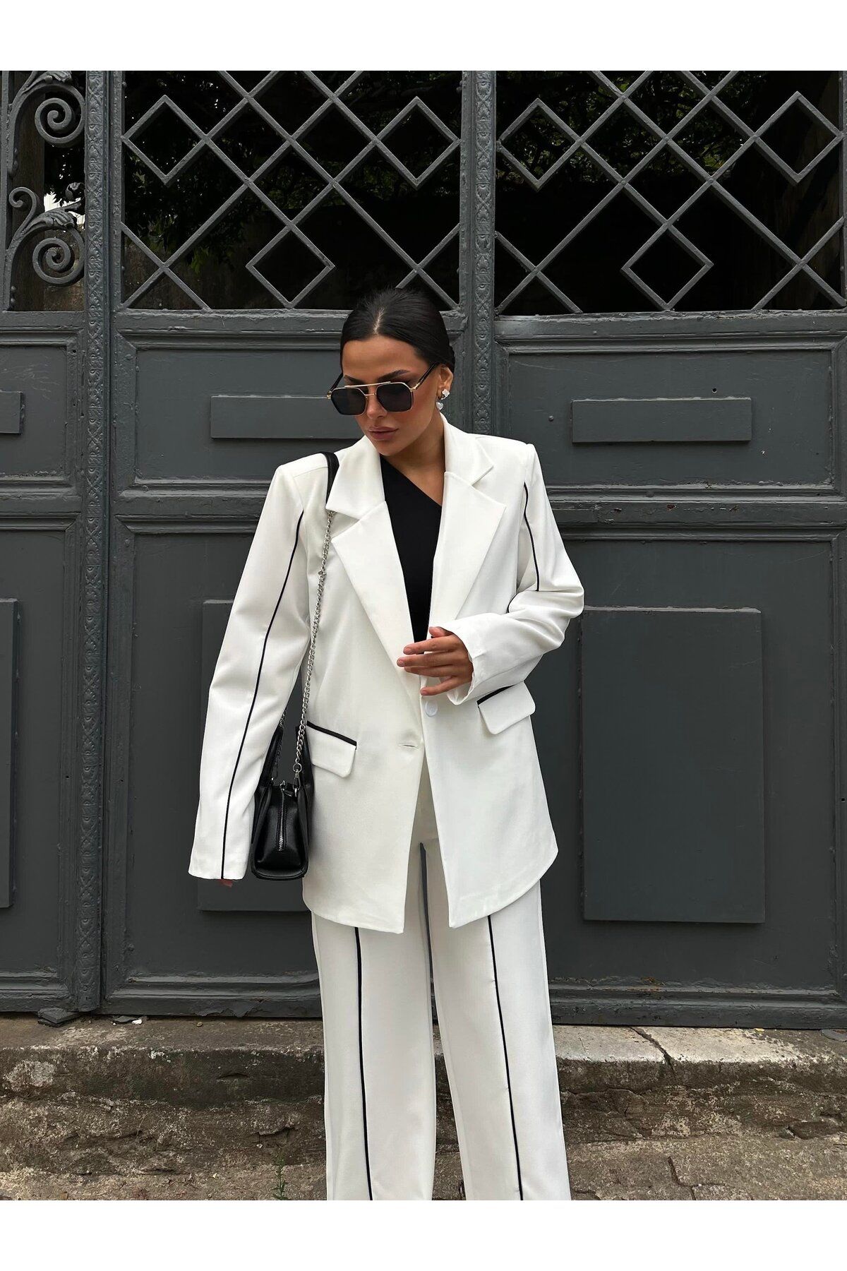 buqre's moda-Double Blazer Jacket Set 2