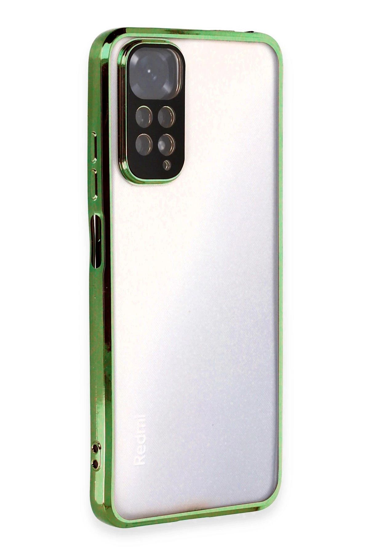 NewFace Xiaomi Redmi Note 11 Kılıf Lensli Silikon - Yeşil JOJUA
