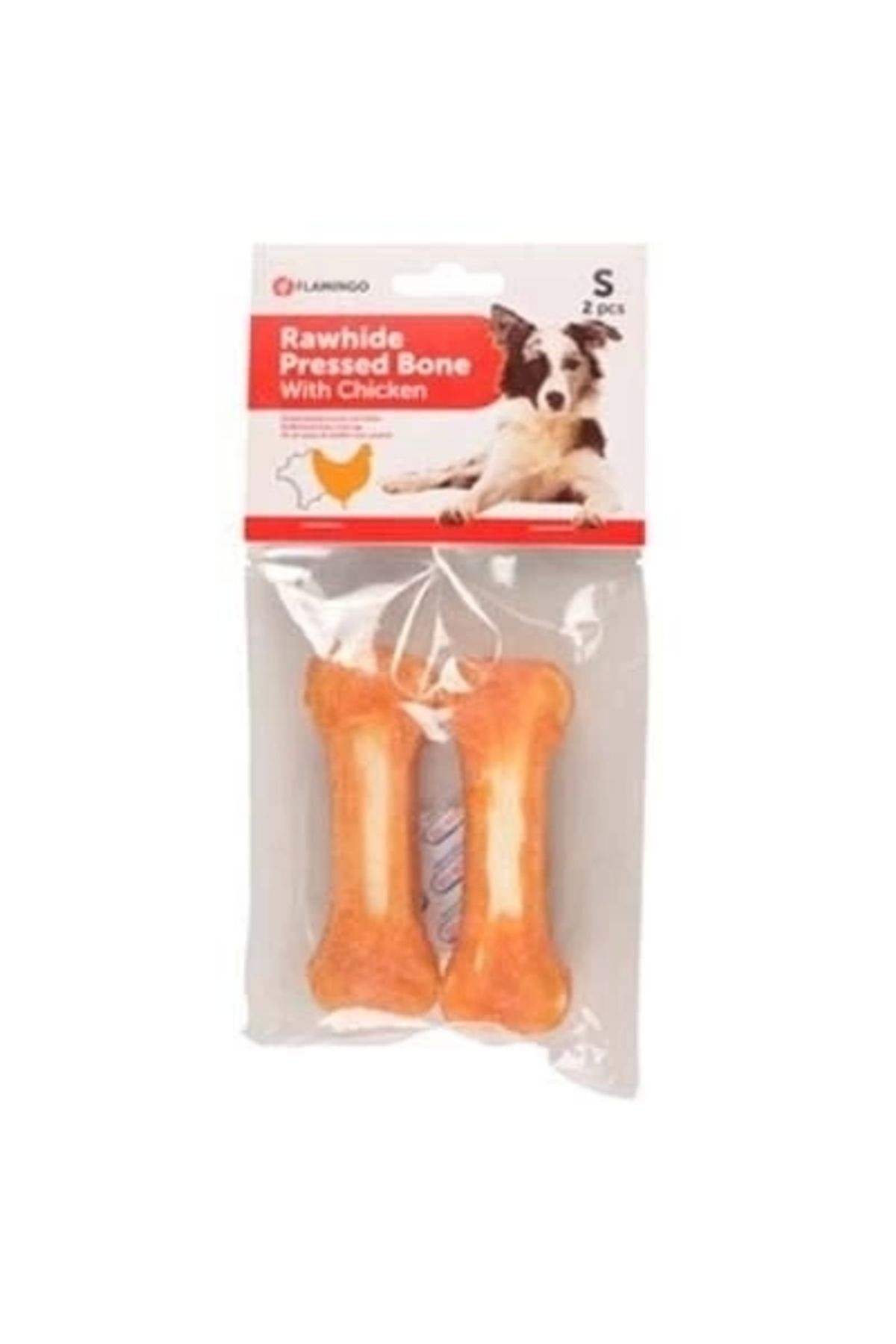 YNT İthalat Flamingo Tavuk Kaplı Kemik Ödül Maması 2 Adet 10 Cm