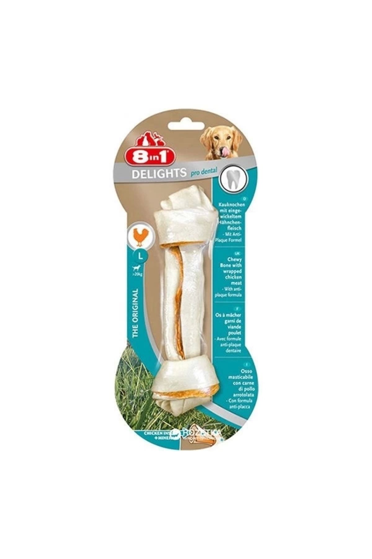 YNT İthalat 8 In 1 Delights Bones Pro Dental Köpek Kemik Ödülü Large 85 Gr