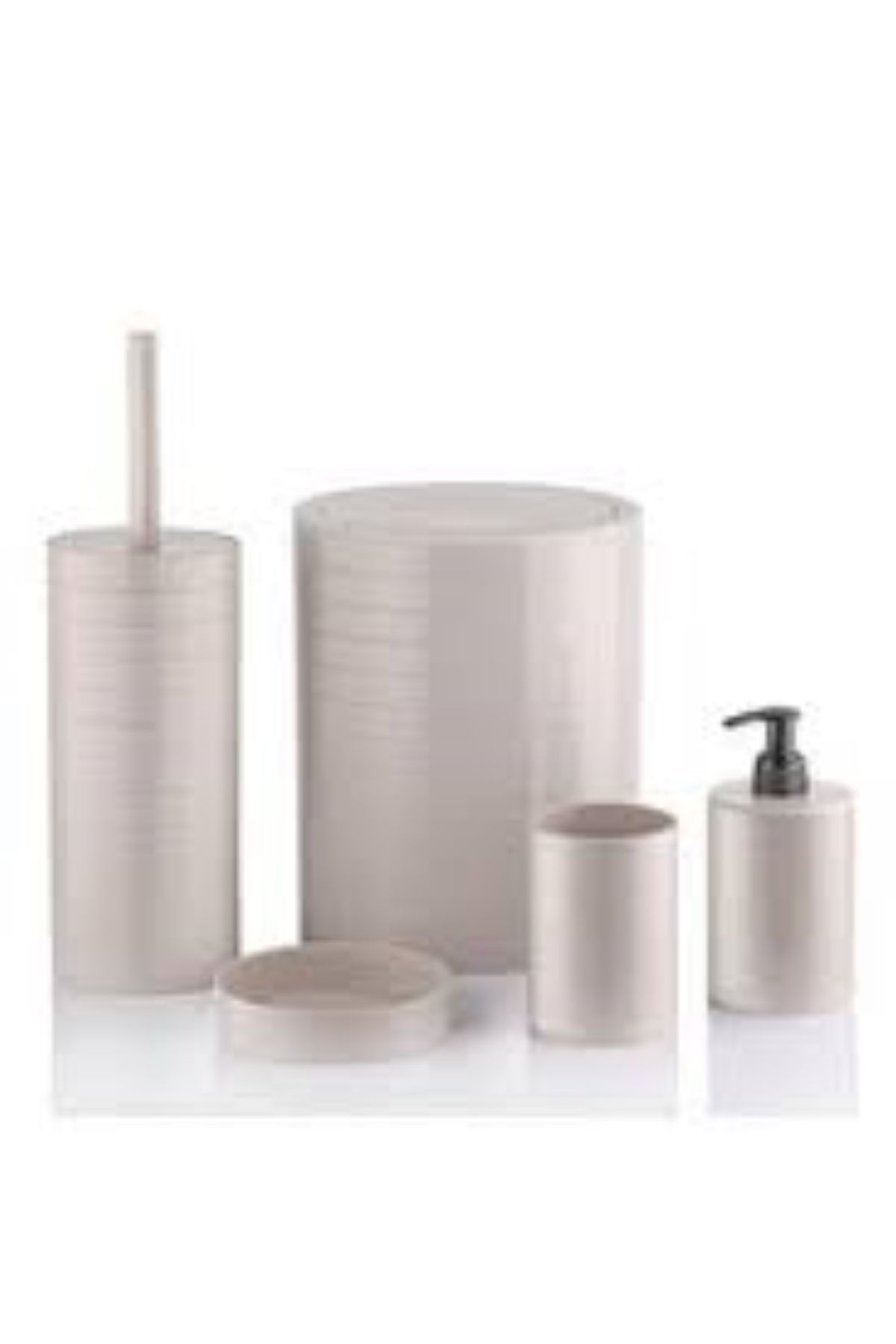 ALKAN PLASTİK 5 PARÇA KALİTELİ PLASTİKTEN BANYO SETİ(ÇÖP KOVASI/TUVALET FIRÇASI/SIVI-KATI SABUNLUK/DİŞ FIRÇALIĞI)